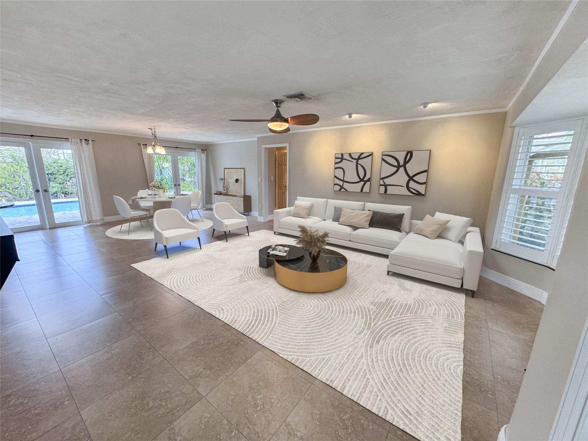 Virtually Staged photo on Actual Room layout and actual wall colors