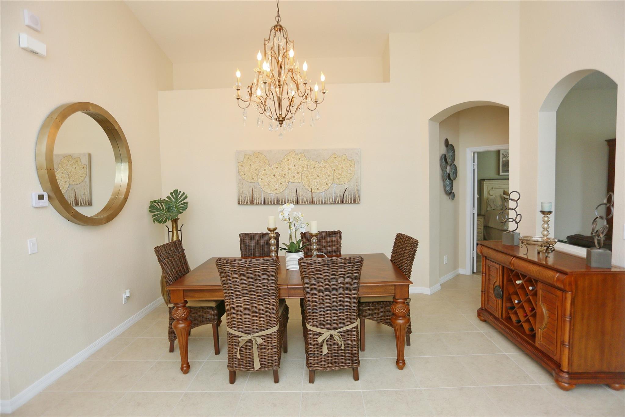 Separate dining area