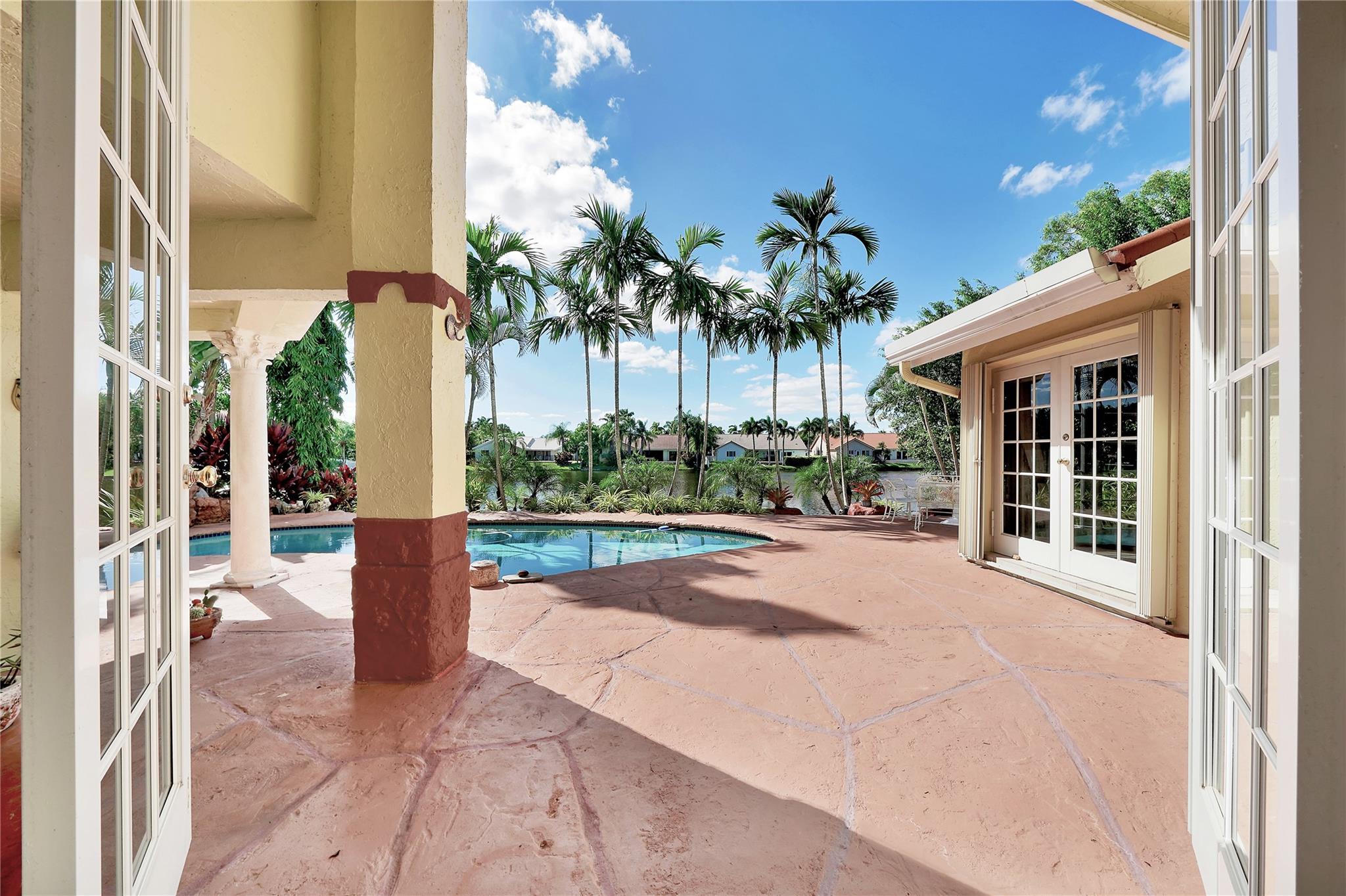 Pool Area by the beautiful  lake