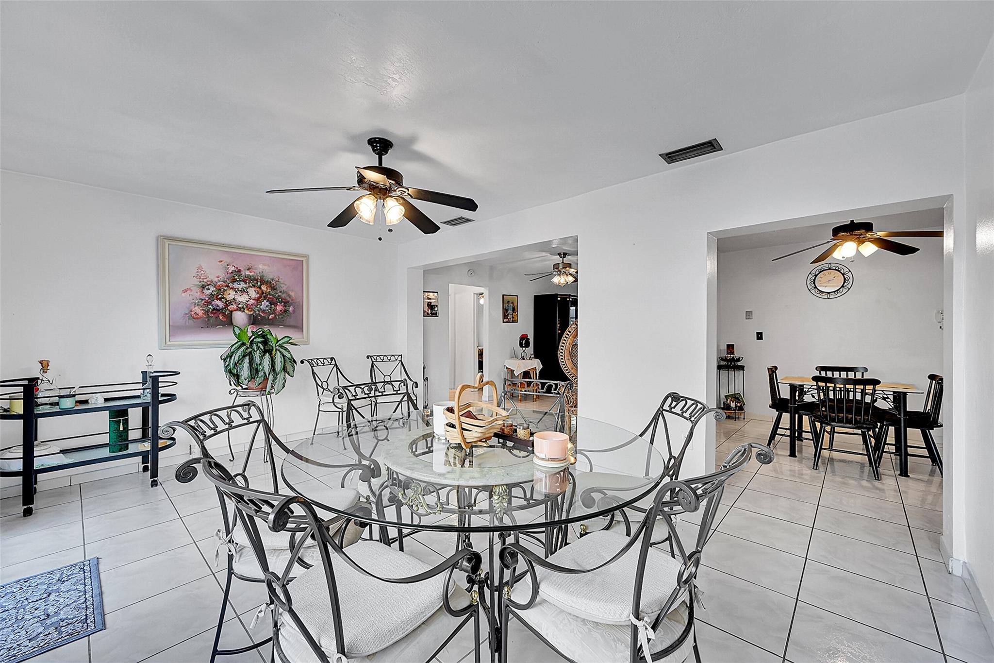 Located off the kitchen