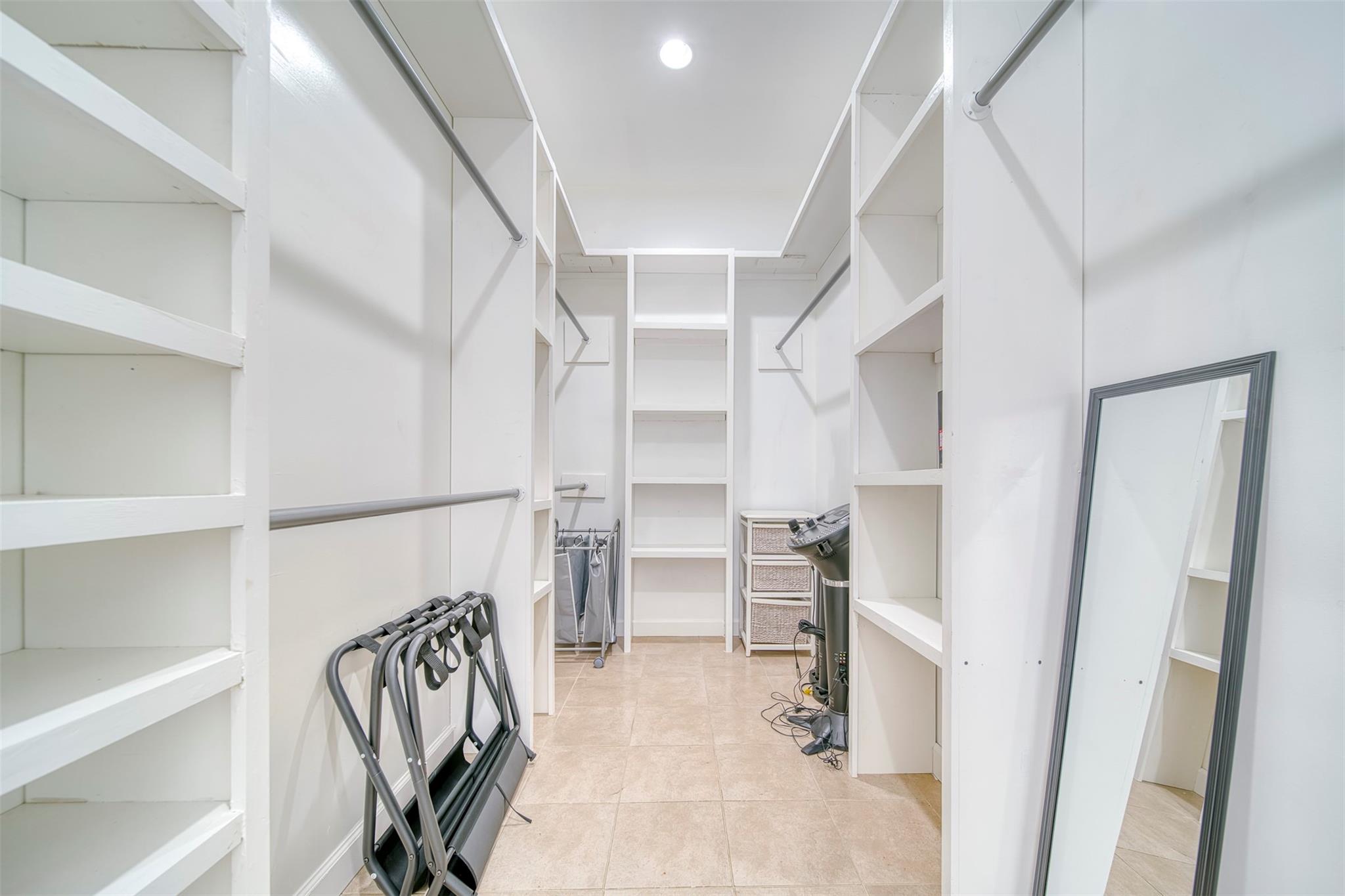 Primary bedroom walking closet