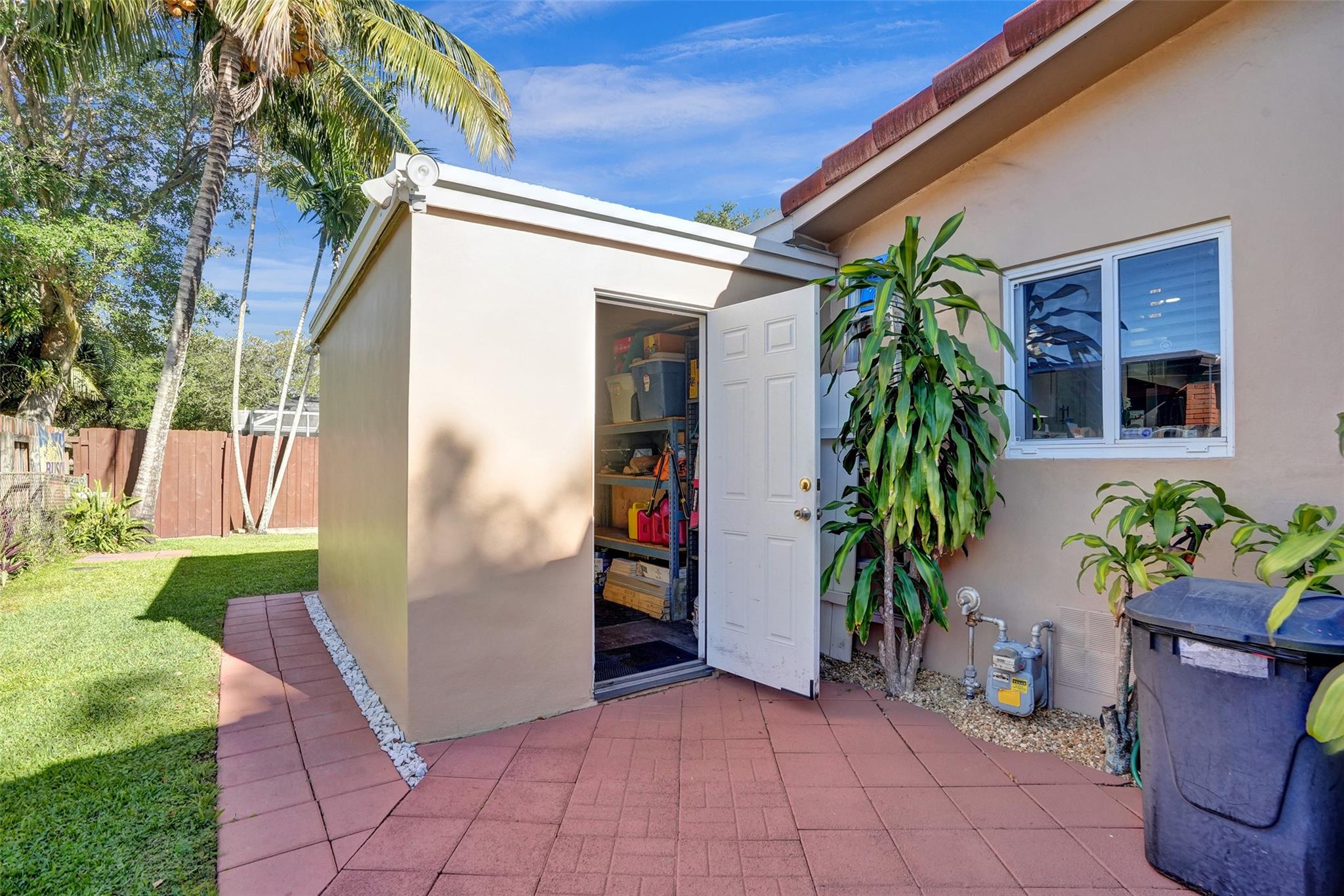 workshop attached on backside of house