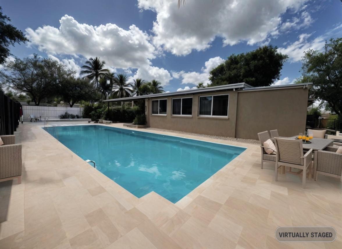 Home has NO pool, but a huge yard with 