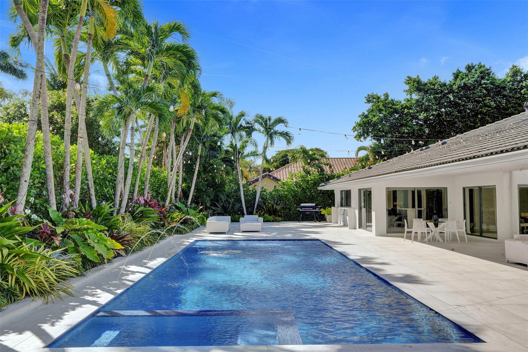 Breathtaking Private Resort Grounds Feature Absolute Privacy + New Oversized Salt Water Heated Pool + Spa + Pool Sun Lounge Shelf + Imported Italian Porcelain Pavers + Multiple Seated Lounge Areas…