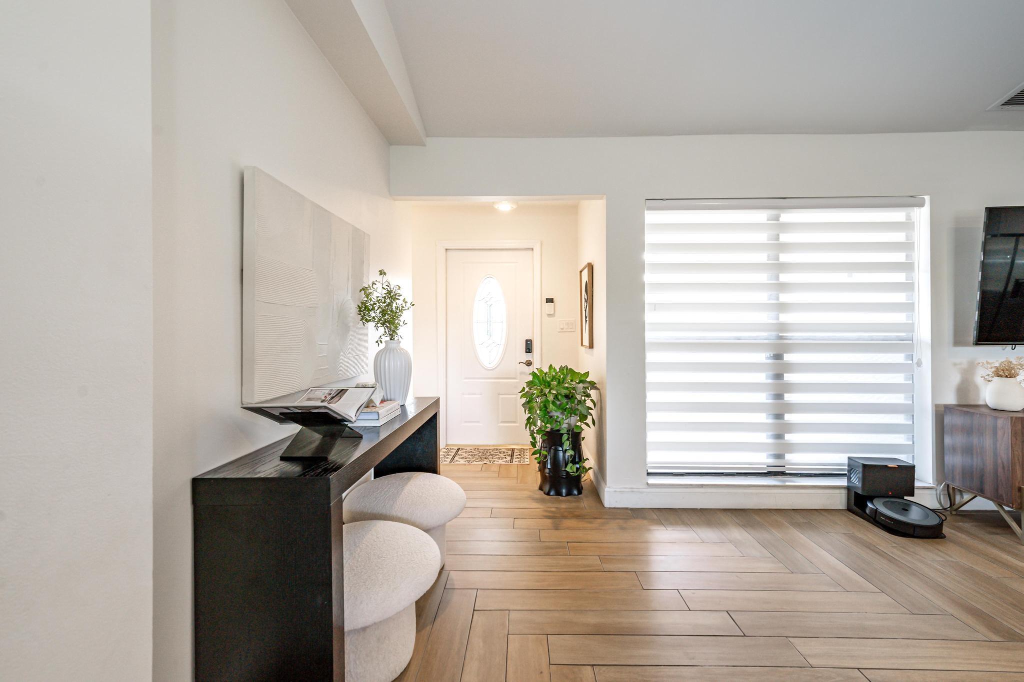View from Dining area to Front Door Entrance