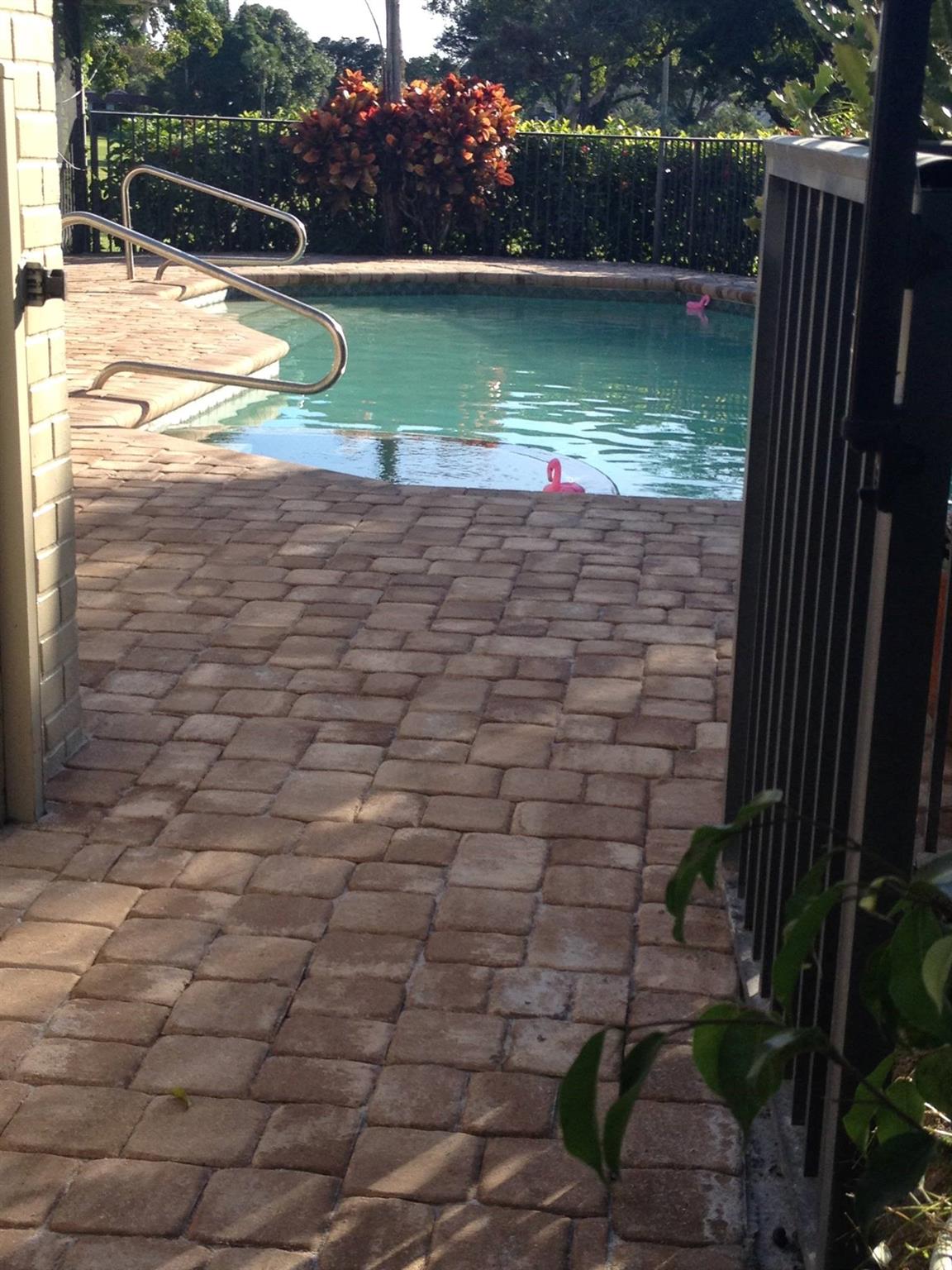 Pool front gate entrance