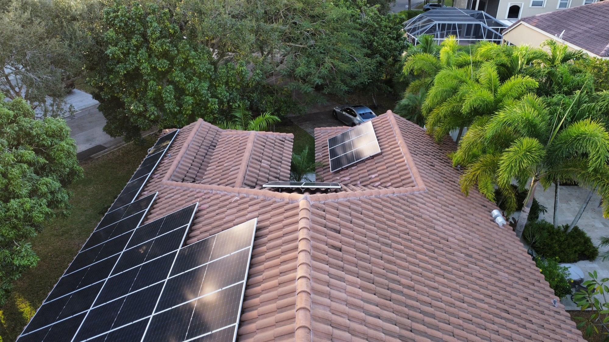 New roof with solar panels