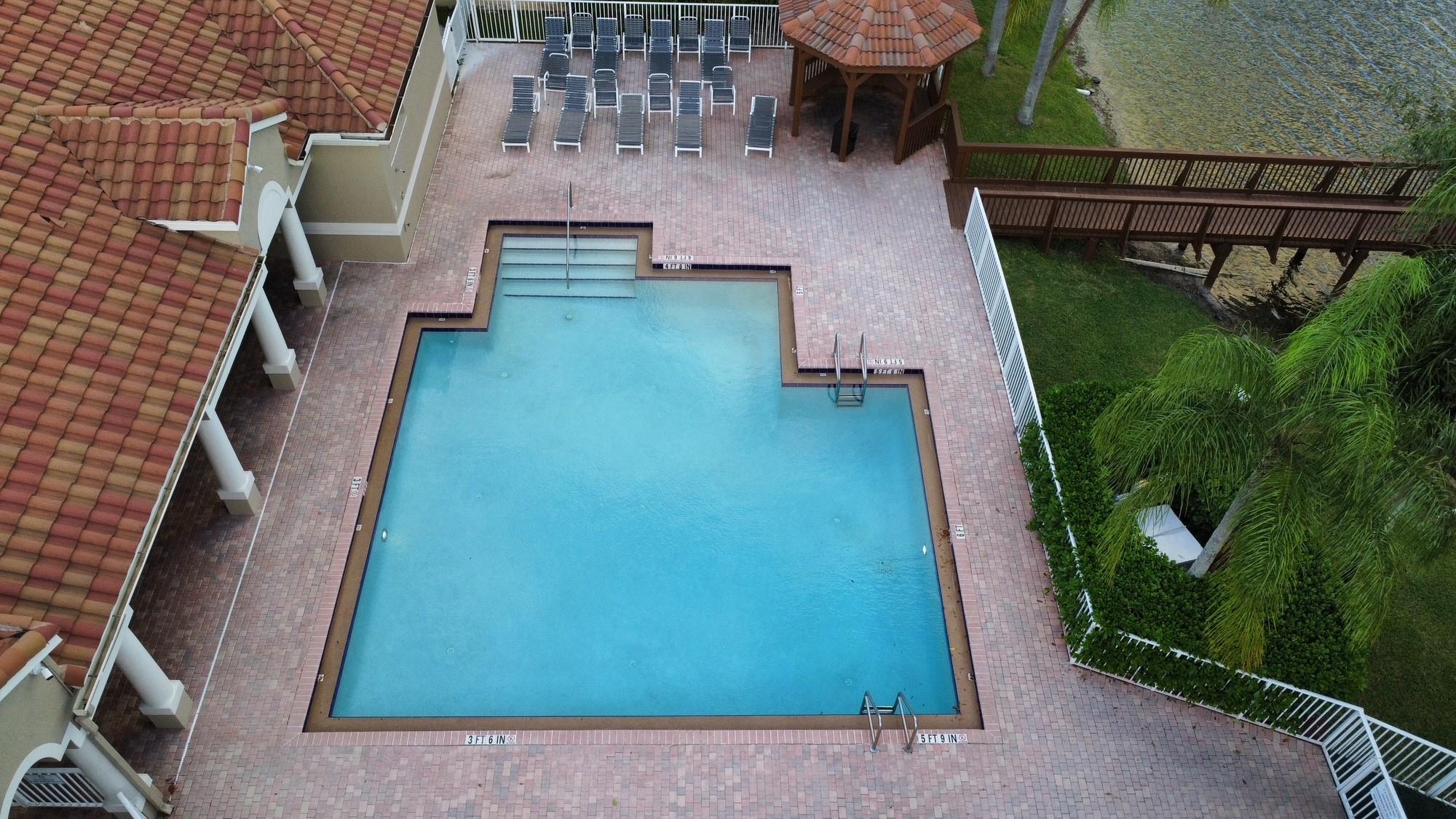 Community pool one block form the house