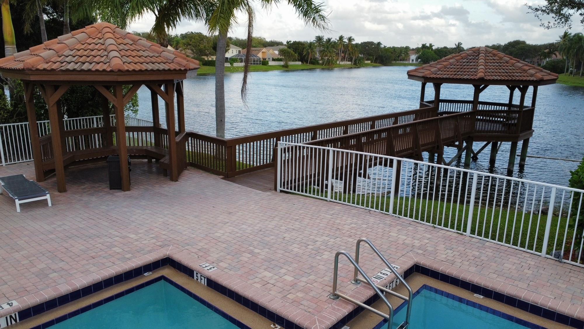 Community pool one block form the house