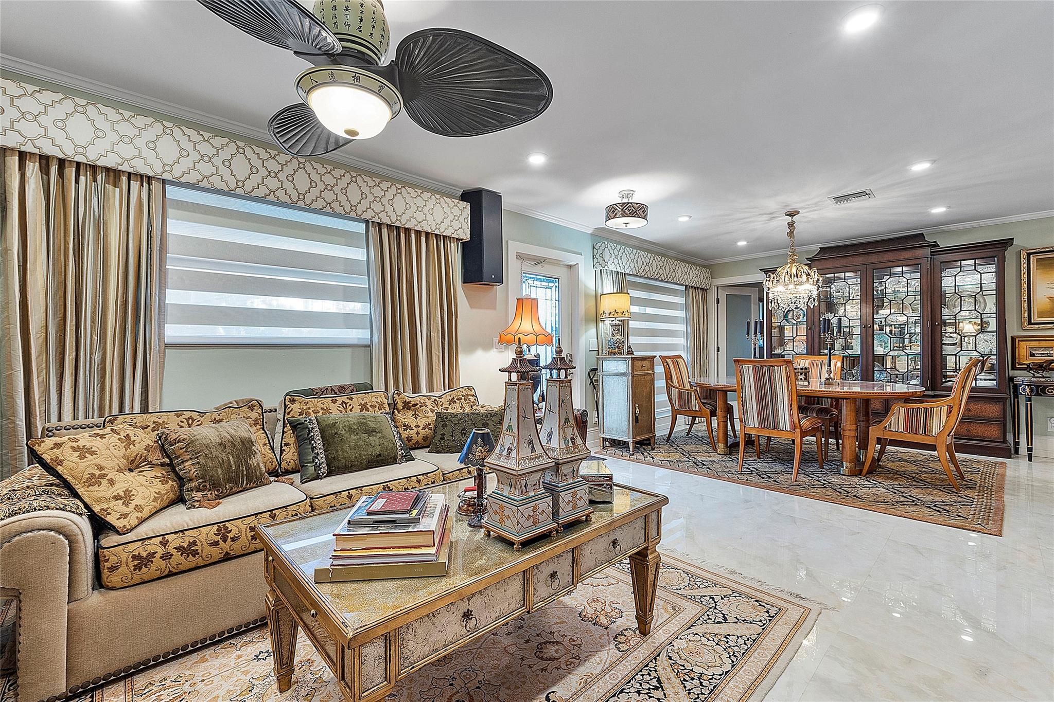 Living room into Dining room