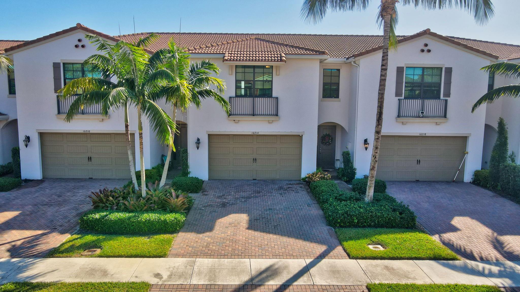 Double paver driveway.