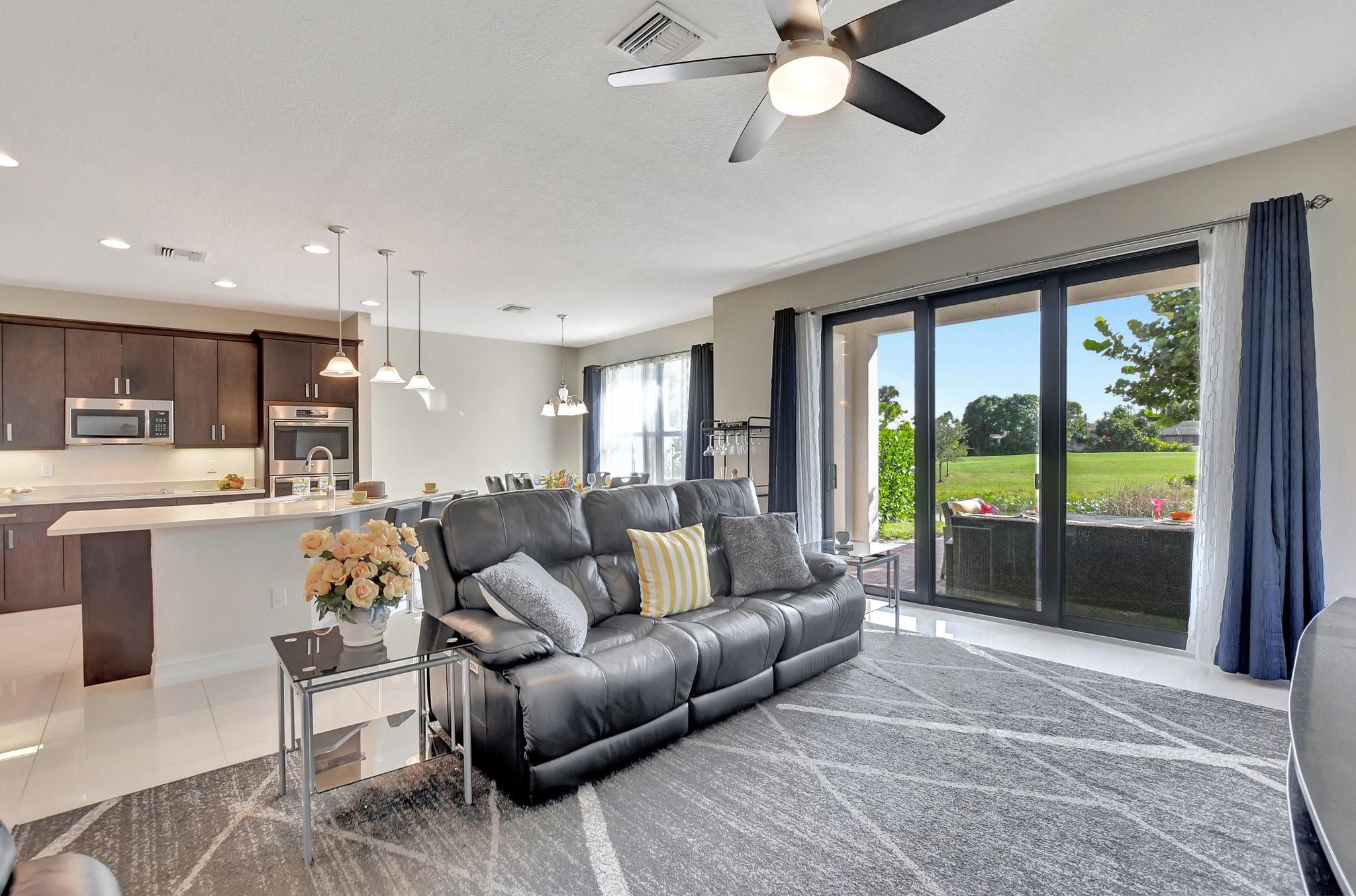 High ceilings with additional LED lights.