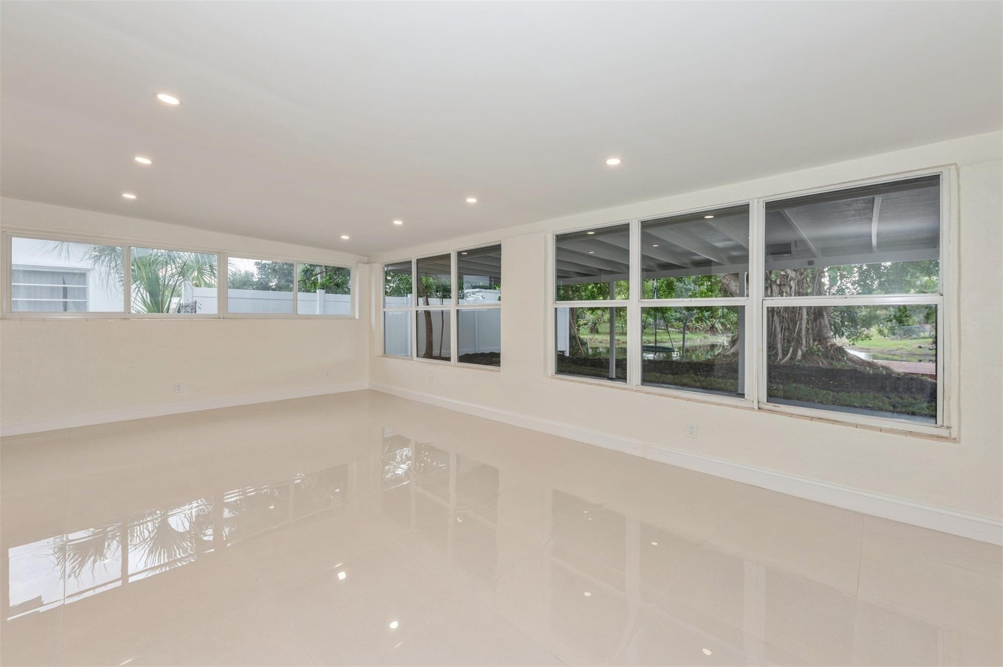 Florida Room /Entertainment Room with water views