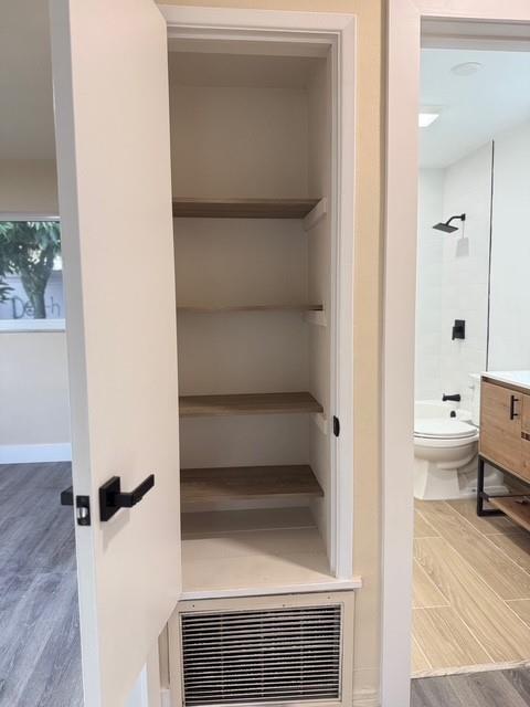 Hallway linen cabinet