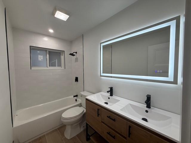 Guest bath - dual sinks, LED mirror