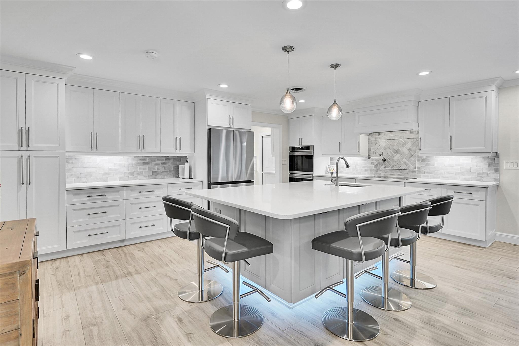 Under counter lighting with color changing option...