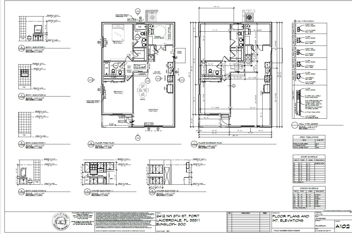 Layout 2-2 1407 TA and Estimated 1268 sqft under air