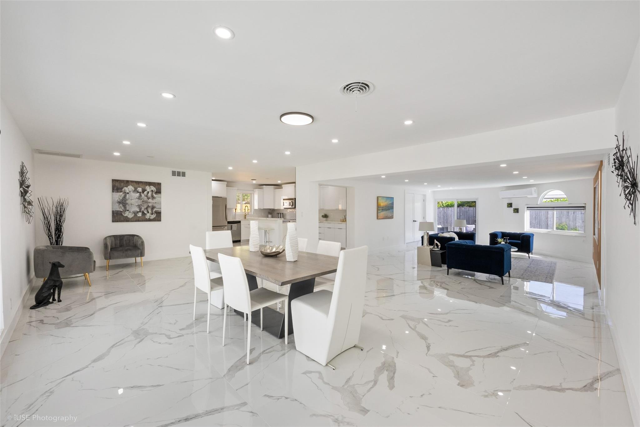 Great view of entire open living space.