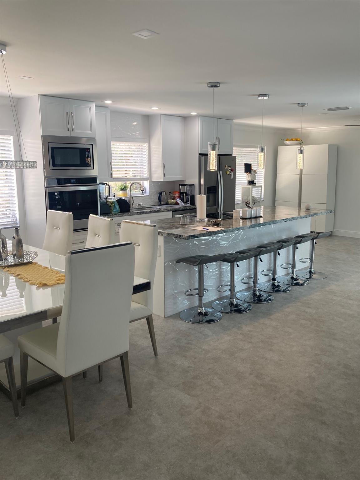 View of new porcelain floor