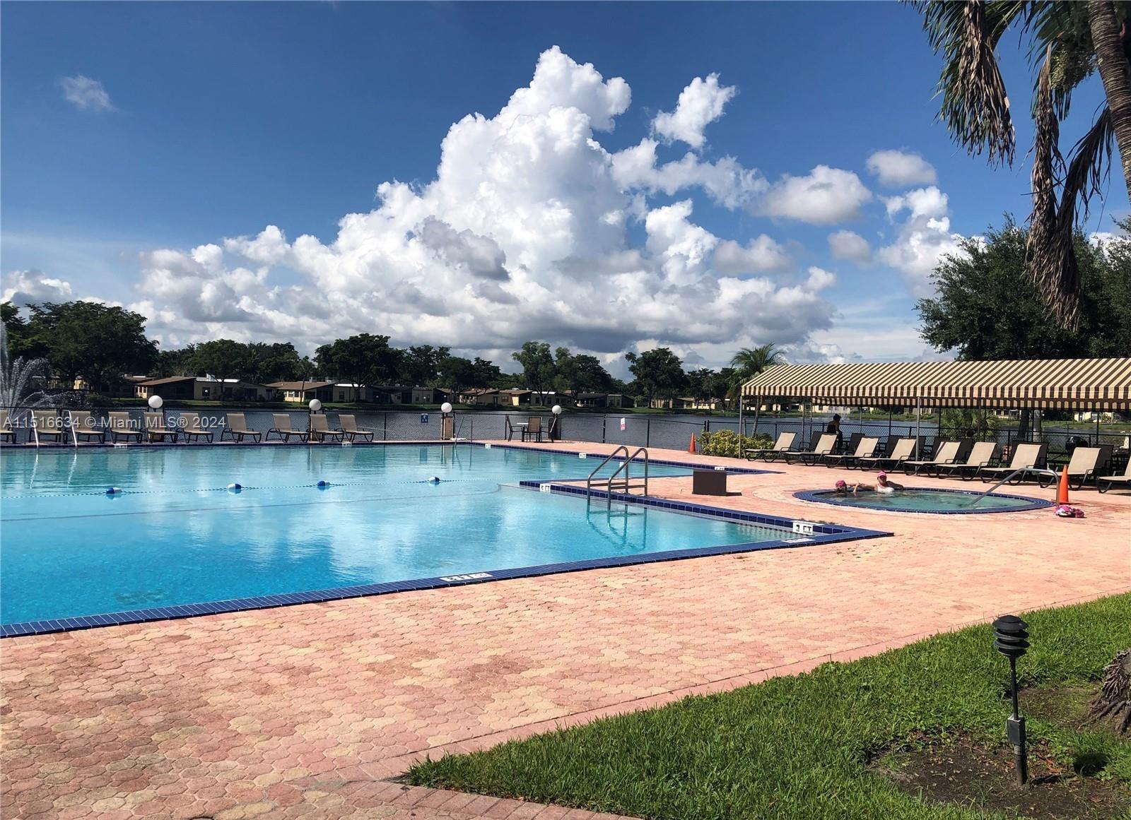 Community heated pool.