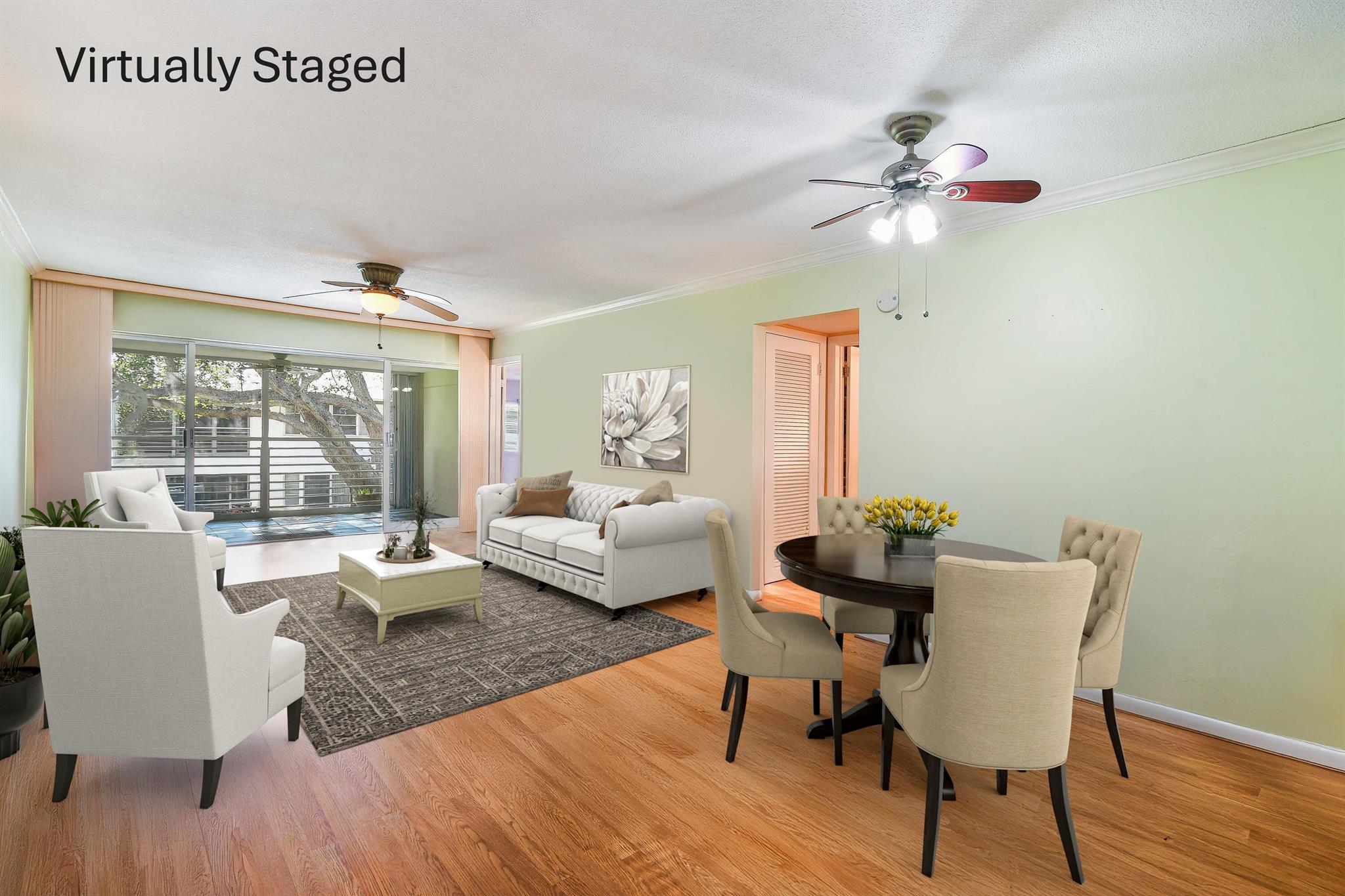 BONUS: this is the only bldg within the community where each unit has a private laundry room! Nestled in a tranquil garden setting, this charming 2-bedroom, 2-bathroom end unit offers a peaceful retreat on the 2nd floor. Enjoy serene views from your private screened porch, perfect for morning coffee or relaxing evenings. Inside, you'll find a comfortable and inviting living space. The master bedroom boasts of an ensuite bath and walk-in closet, while the second bedroom is perfect for guests or a home office.  Residents have access to an array of amenities: 2 sparkling pools, putting green, shuffleboard, grill area and numerous activities at the Clubhouse. This desirable location with walking distance to shopping, dining, parks, Perk Coffee and Art Galleries. Just a 10 minute to the beach.