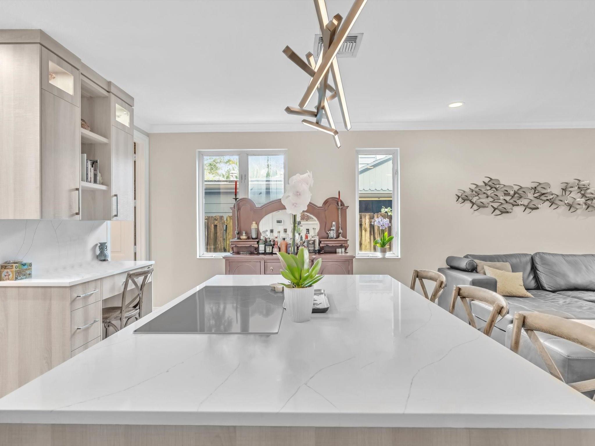 Office area in kitchen