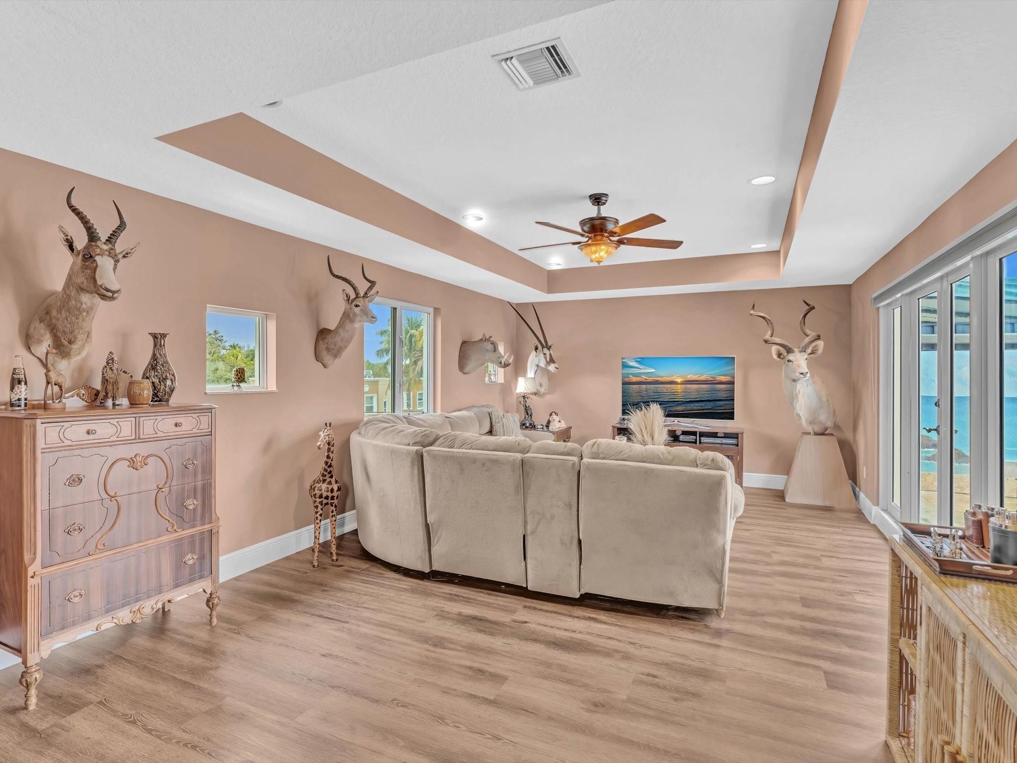 Sliders lead to Roof Top with Tiki Bar