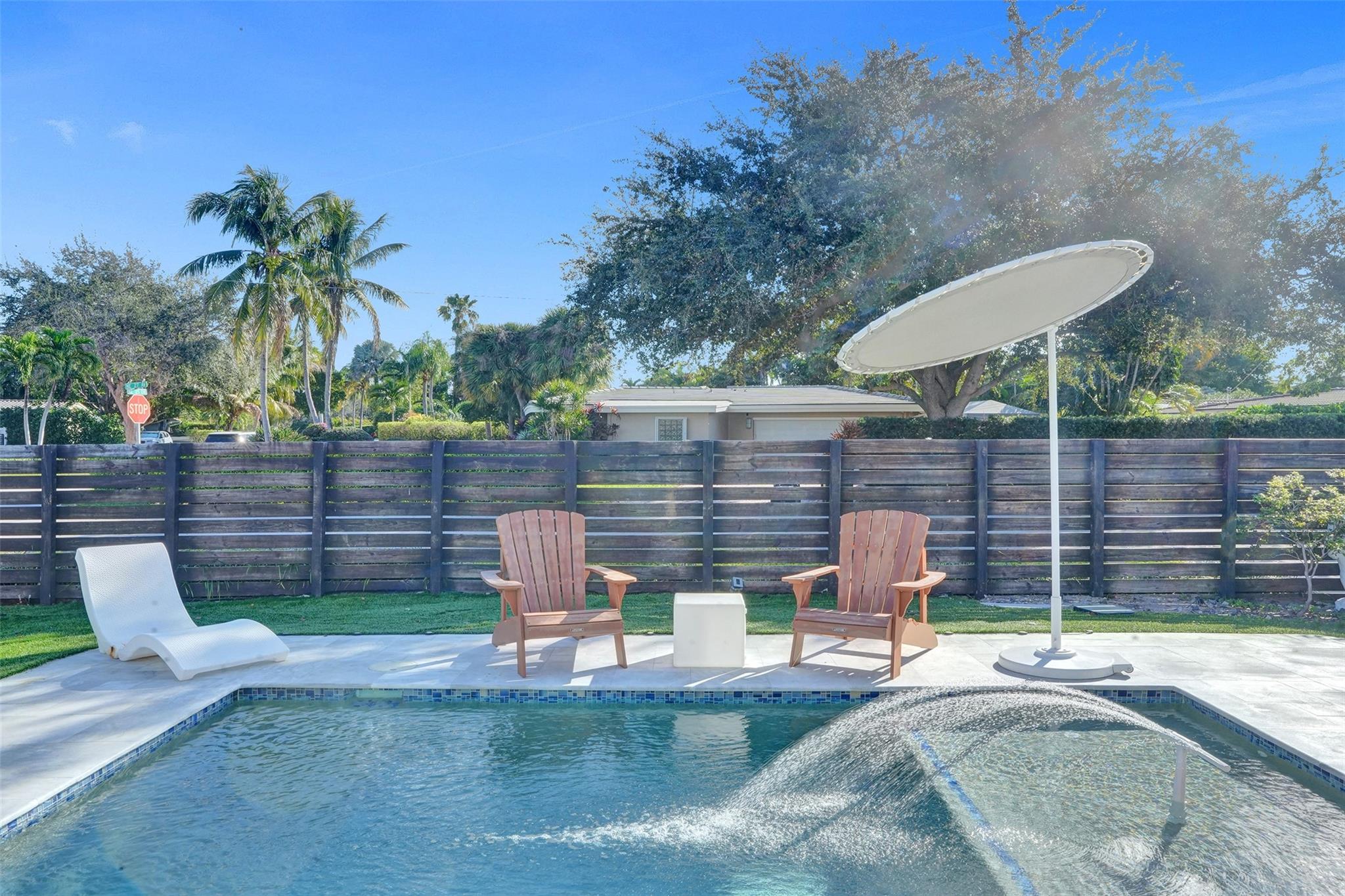 Pool is heated and Salt Water