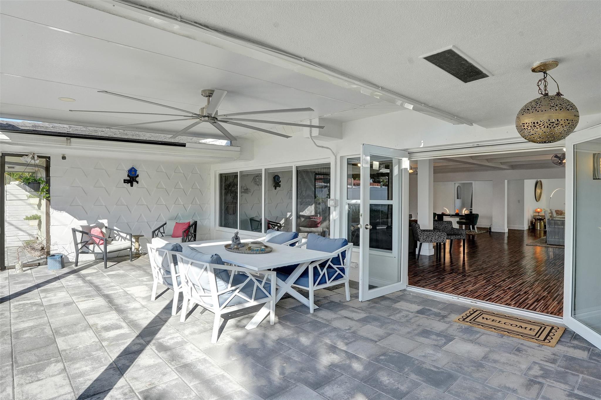 Huge covered and screened porch (the screens retract) off the great room