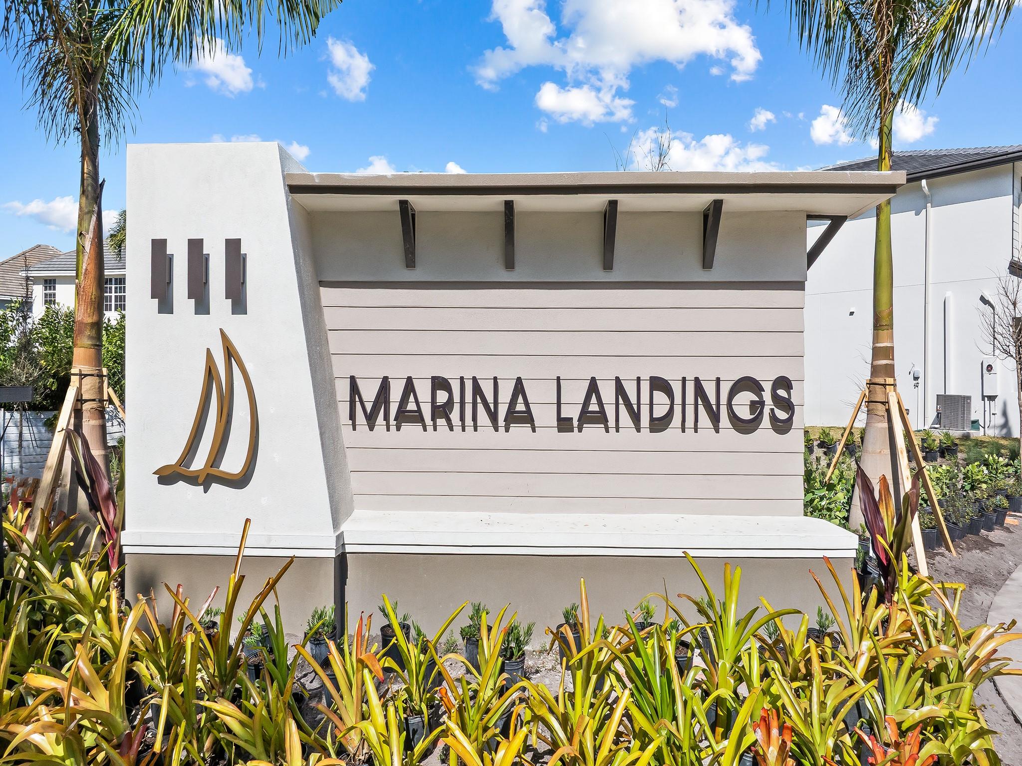 Marina Landings Main Entrance Monument