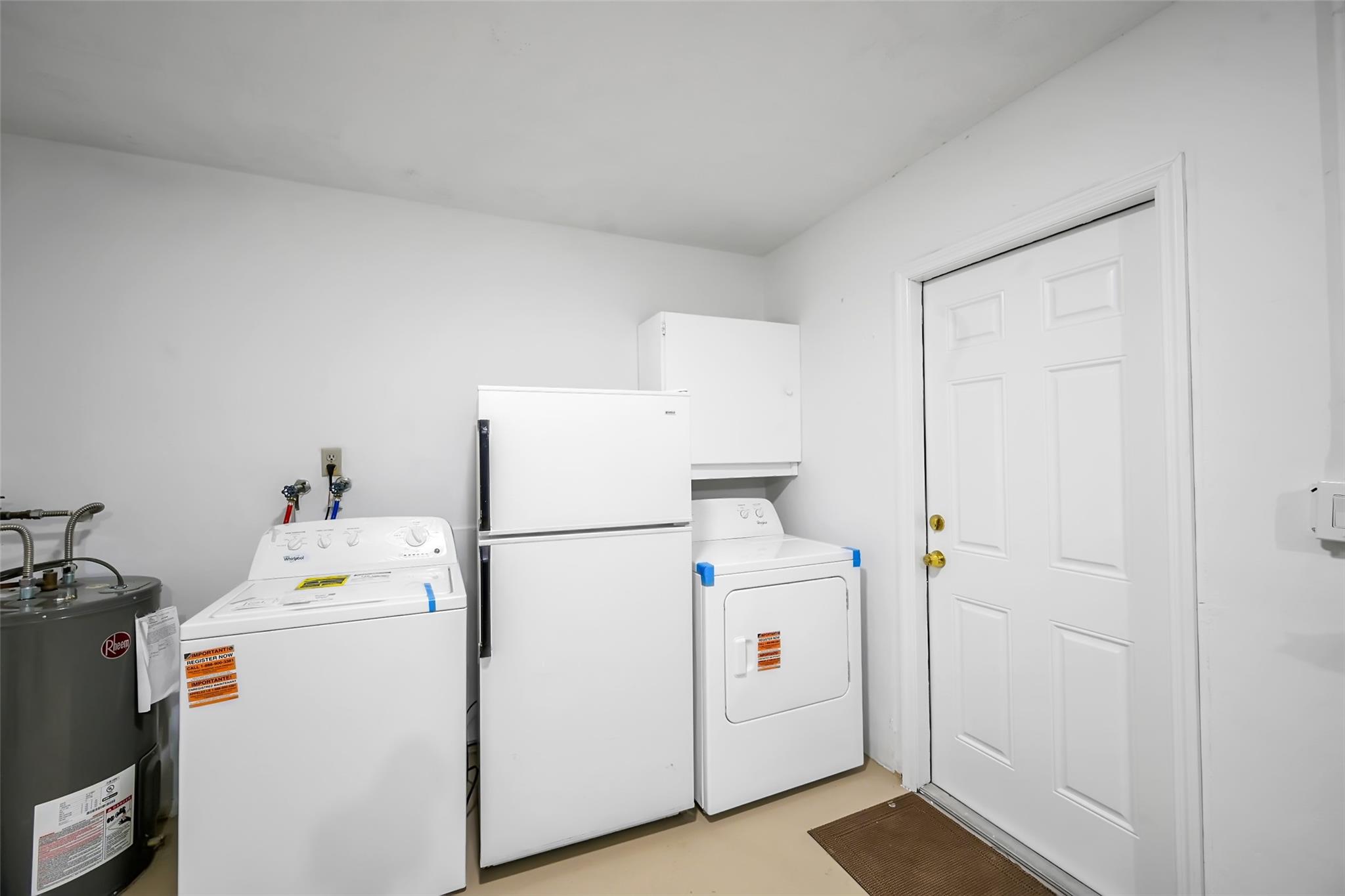 New washer and Dryer and extra fridge if you want