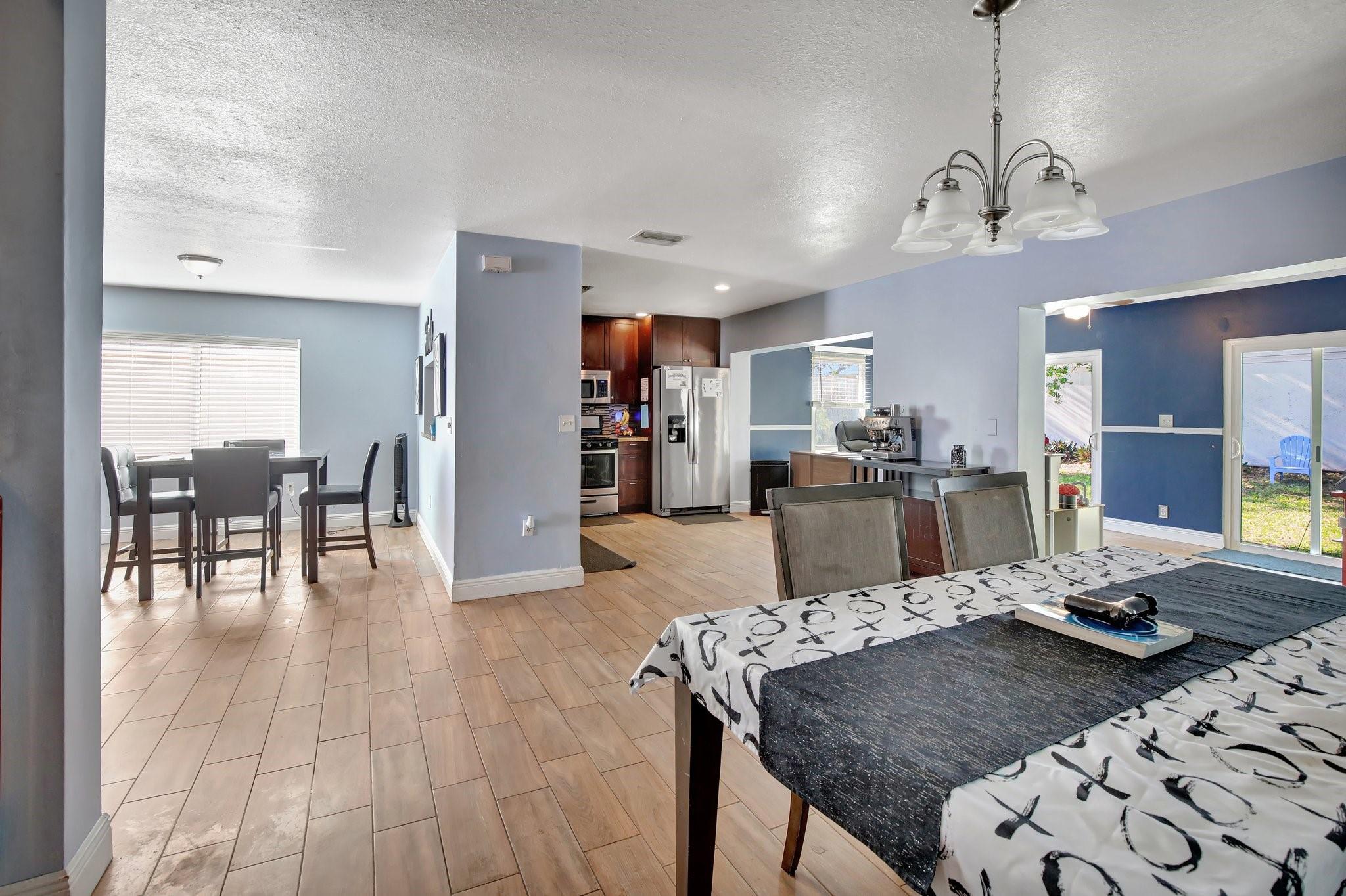 Dining room looking towards kitchen area