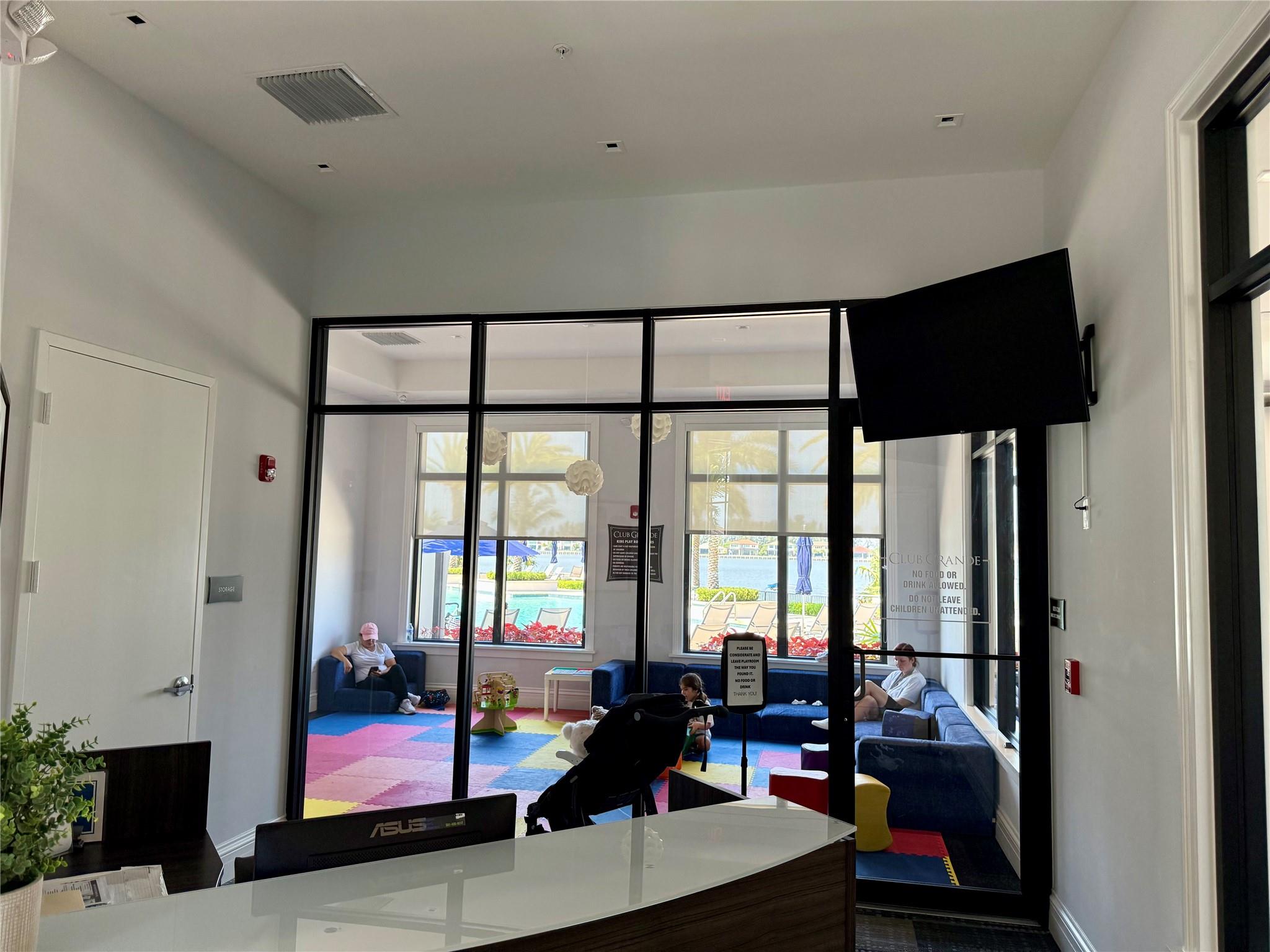 Kids room next to gym