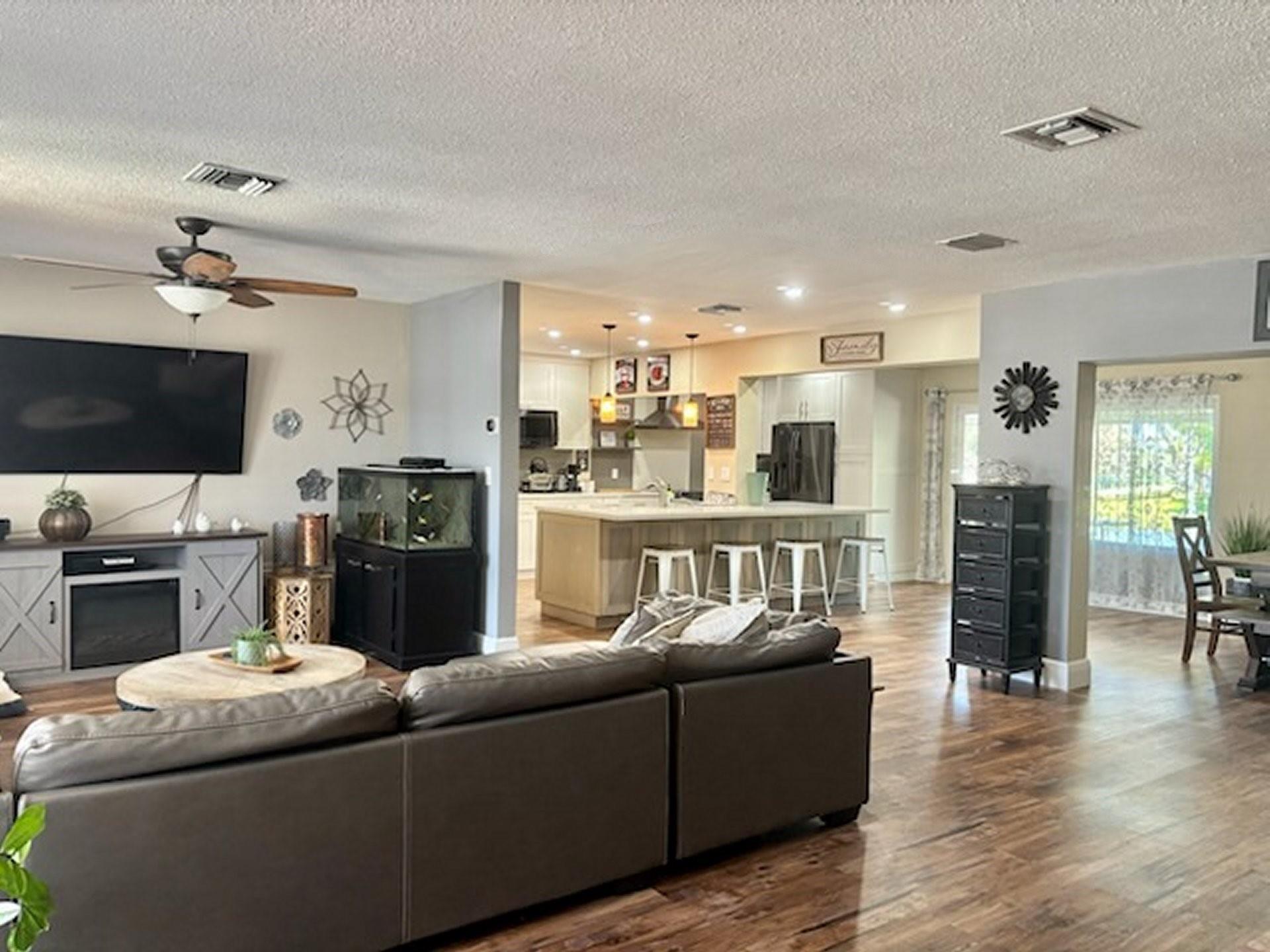 Wide open living areas.