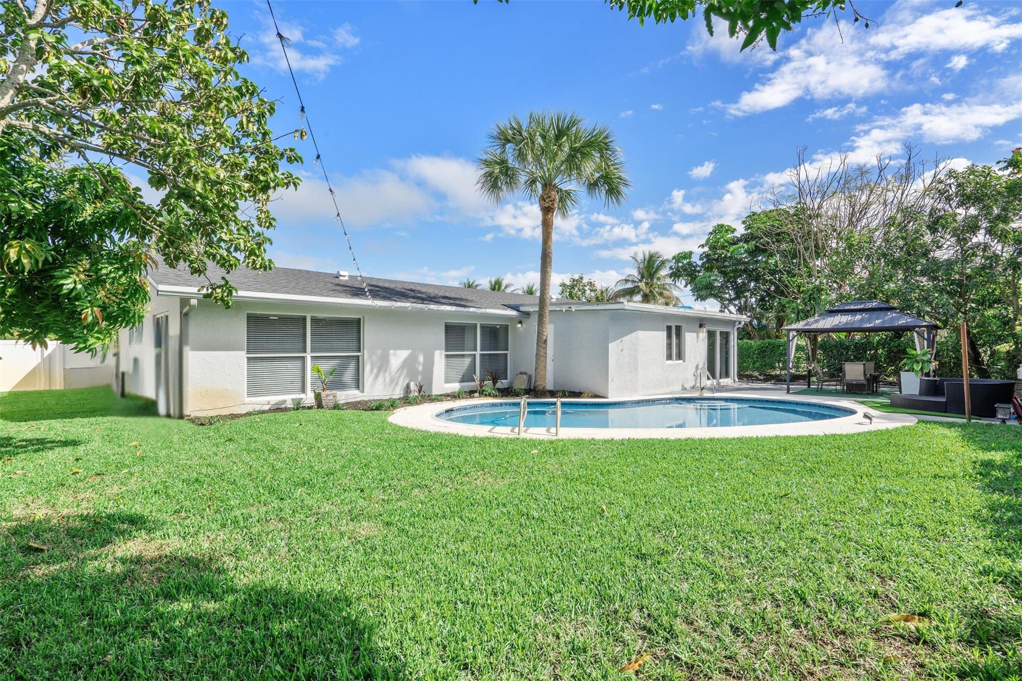 Huge fenced in backyard