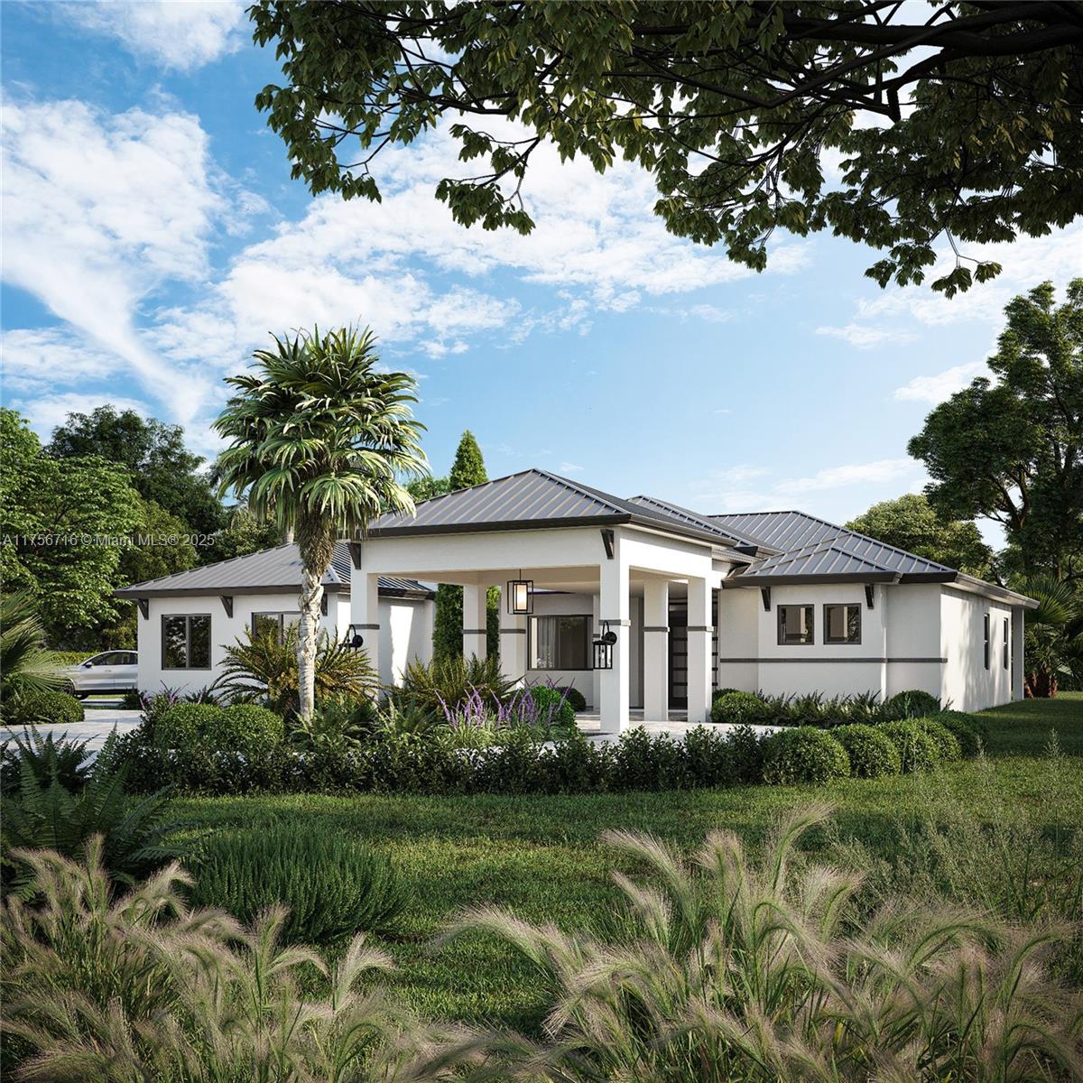 UNDER-CONSTRUCTION 5 BDRM, 4 BATH, 3 CAR GARAGE ESTATE HOME ON 1.45 ACRES WITH PRIVATE GATED ENTRANCE TO A PORTE-COCHERE.  THIS HOME WILL INCLUDE A 18X36 SALTWATER POOL WITH 7 X 7 HEATED SPA & TRAVERTINE DECK, PERIMETER FENCE WITH HEDGING.  THIS HOME INCLUDES PORCELAIN TILE THROUGHOUT, 10 FT CEILINGS, 8 FT INTERIOR DOORS, IMPACT GLASS WINDOWS & DOORS, 2 AC SYSTEMS, GOURMET KITCHEN WITH QUARTZ COUNTERS & WATERFALL ISLAND, DOUBLE WALL OVEN, MICROWAVE DRAWER, COOKTOP W/ WRAPPED HOOD VENT, 42” UPPER CABINETS WITH STACKED GLASS CABINETS ABOVE FOR EXTRA STORAGE AND A HIDDEN PANTRY!  ALSO INCLUDES A BUILT-OUT LAUNDRY ROOM WITH CABINETRY & SINK.  BUYER CAN SELECT THEIR OWN FINISHES.  NO HOA & NO CDD.   7 MONTHS TO BUILD FROM WHEN THEY BREAK GROUND. EST COMPLETION MAY 2026