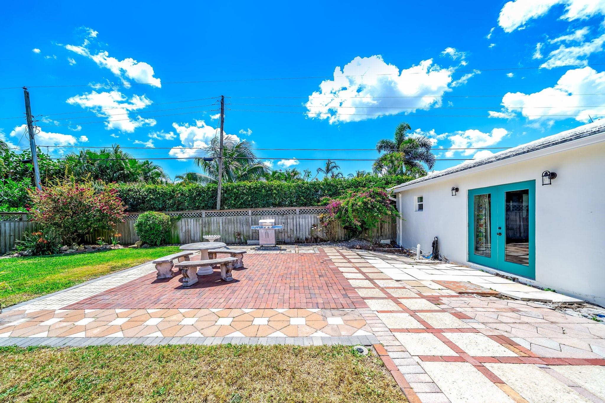 back yard and bonus room