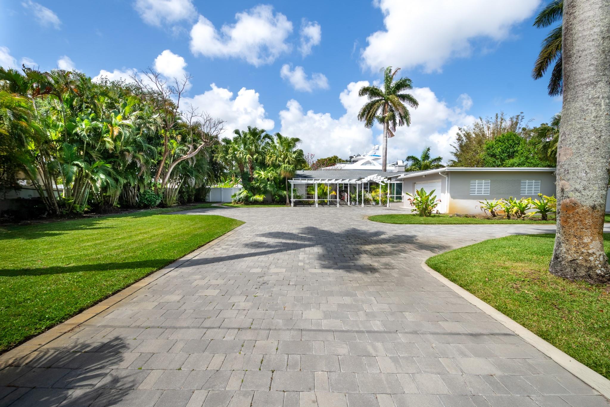 set back from street 
