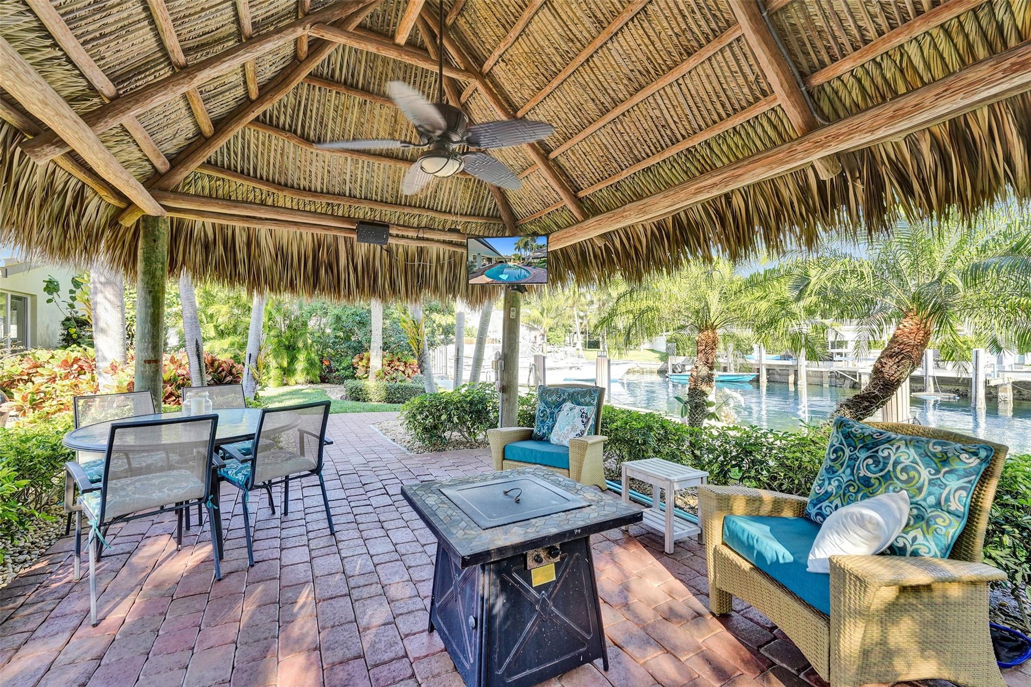 Tiki with pavers thru out