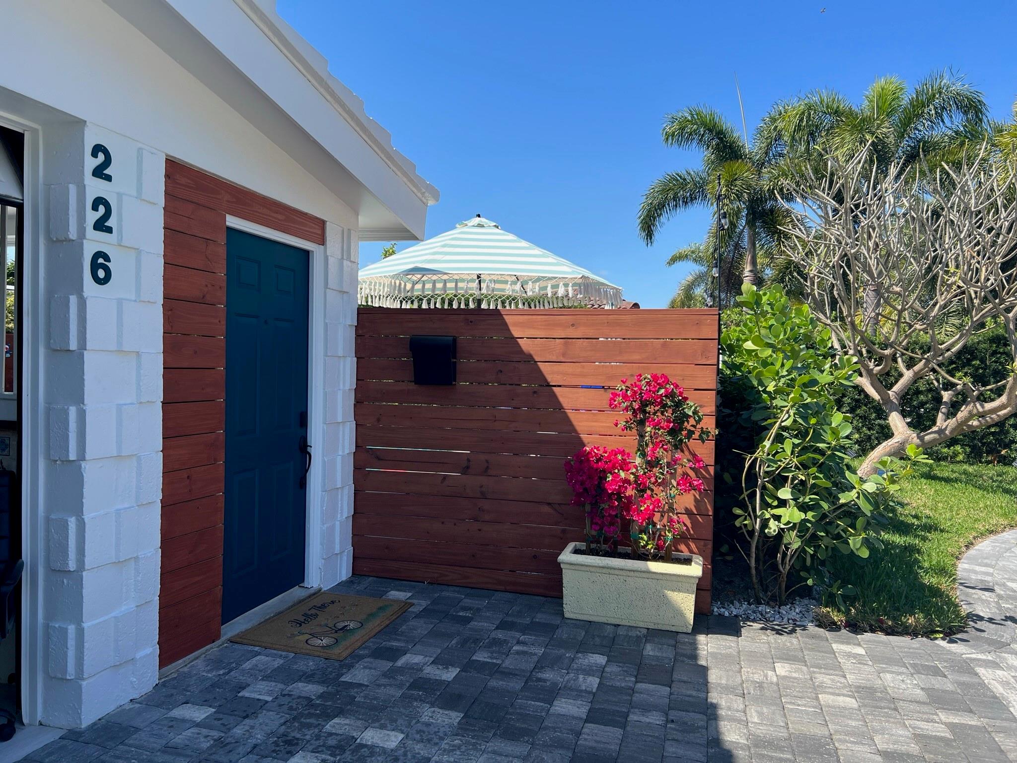 Private Entrance to this wonderful Beach Home. A True Retreat from the outside world.