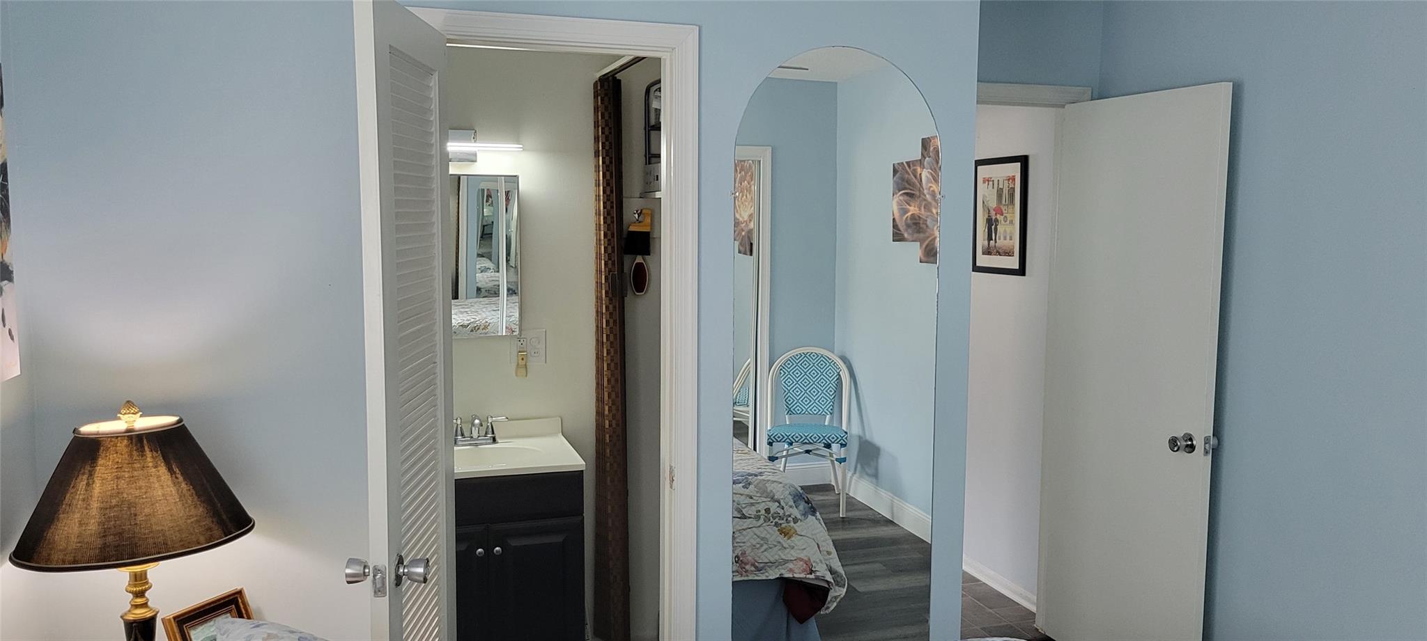 Back of house w half bath