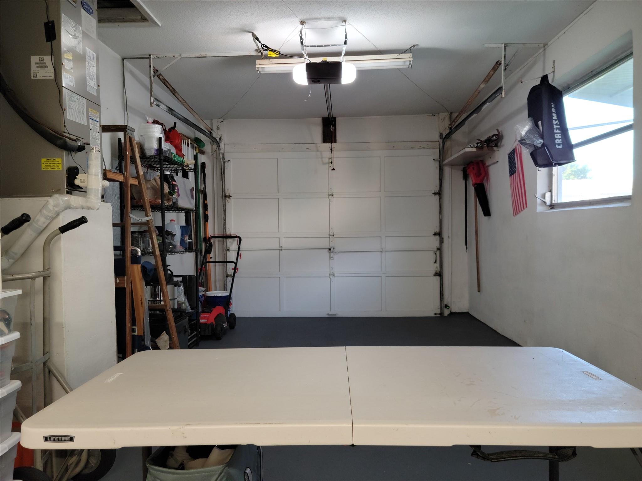 View from Laundry area to garage front door
