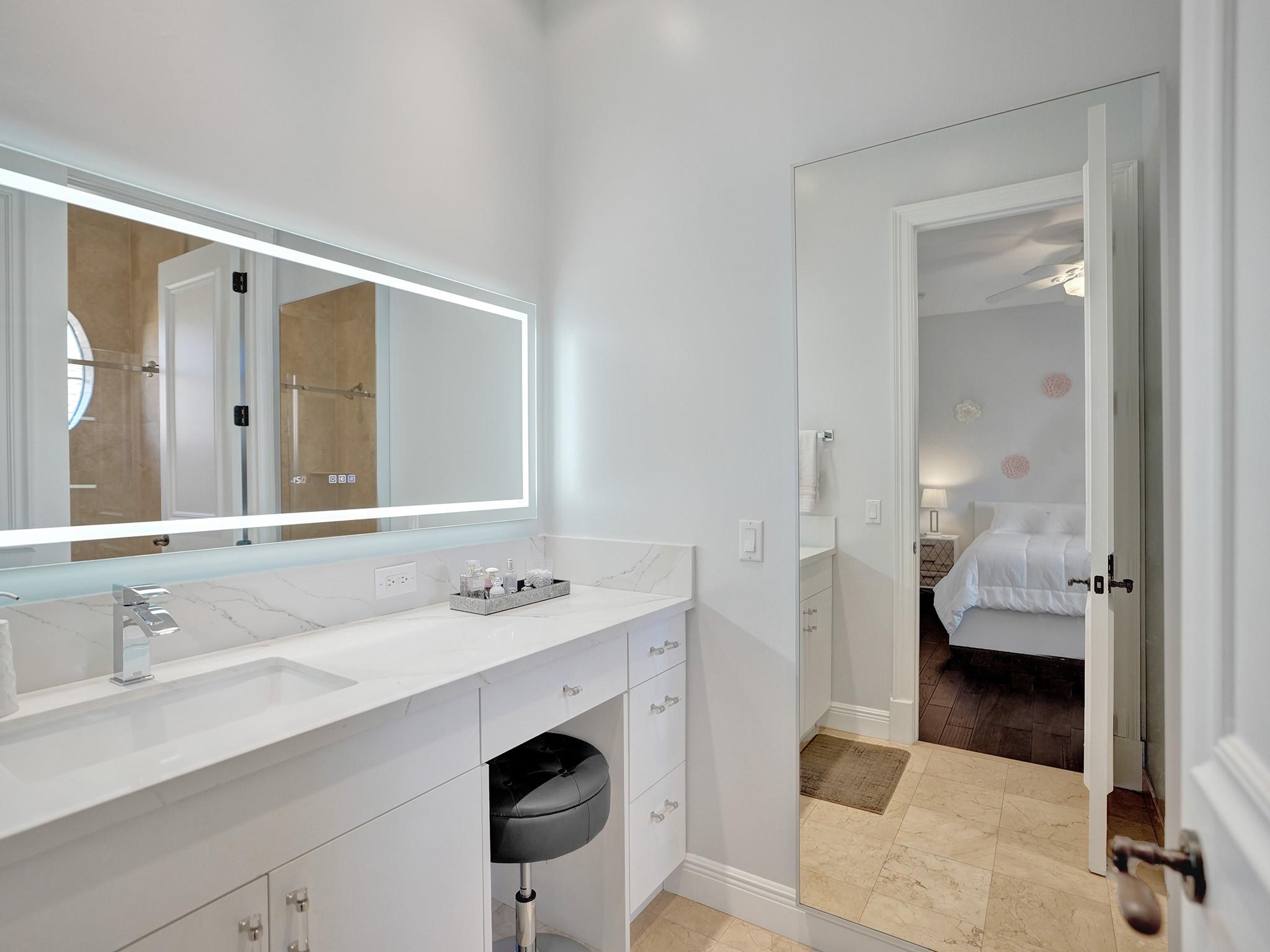 Full bathroom including a powder area.