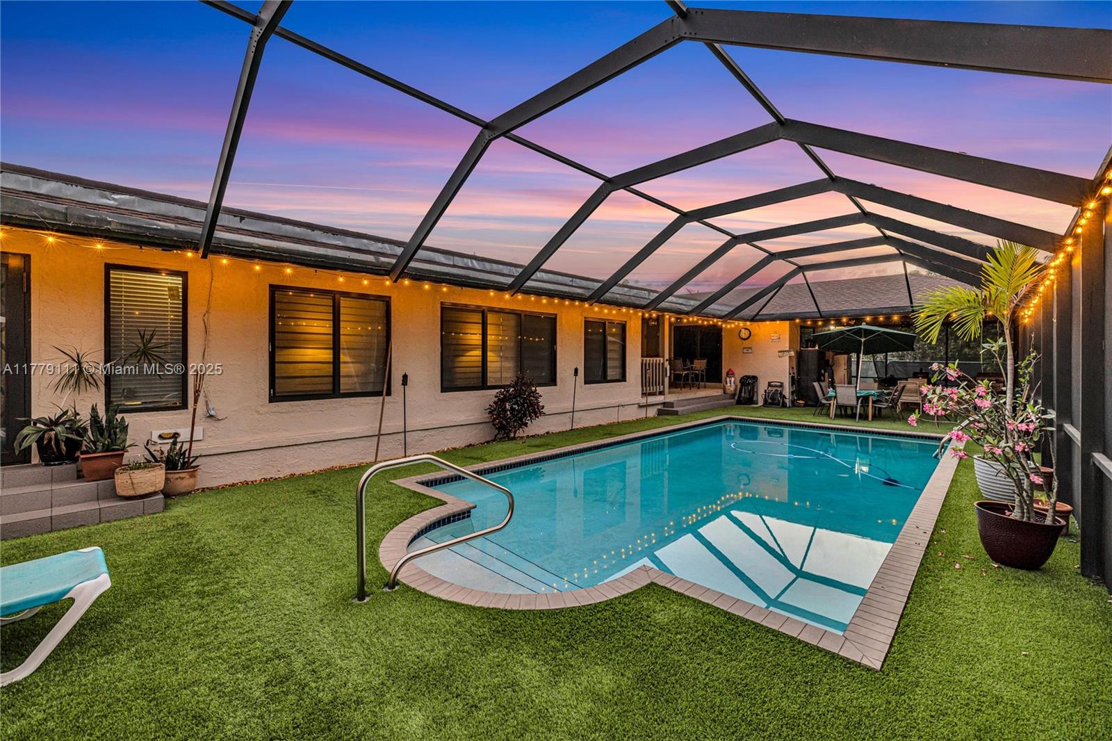 Incredible opportunity in the sought-after Palmetto Bay area. Rare chance to assume a VA loan, if qualified, at an impressively low interest rate of 2.3%! This thoughtfully designed split floor plan underscores privacy and comfort ensuring an ideal sanctuary for all. Boasting 4 generously sized bedrooms and 3 bathrooms PLUS a separate 1/1 guest quarter complete with its own private driveway and entrance perfect for accommodating multigenerational living or guests. The kitchen is a culinary haven, featuring abundant counter/cabinet space and an expansive island that serves as the centerpiece for both meal prep and entertaining. The patio area is complete with a heated saltwater pool and BBQ area. With almost 4300 total sq ft, this home embodies exceptional value and traditional living.