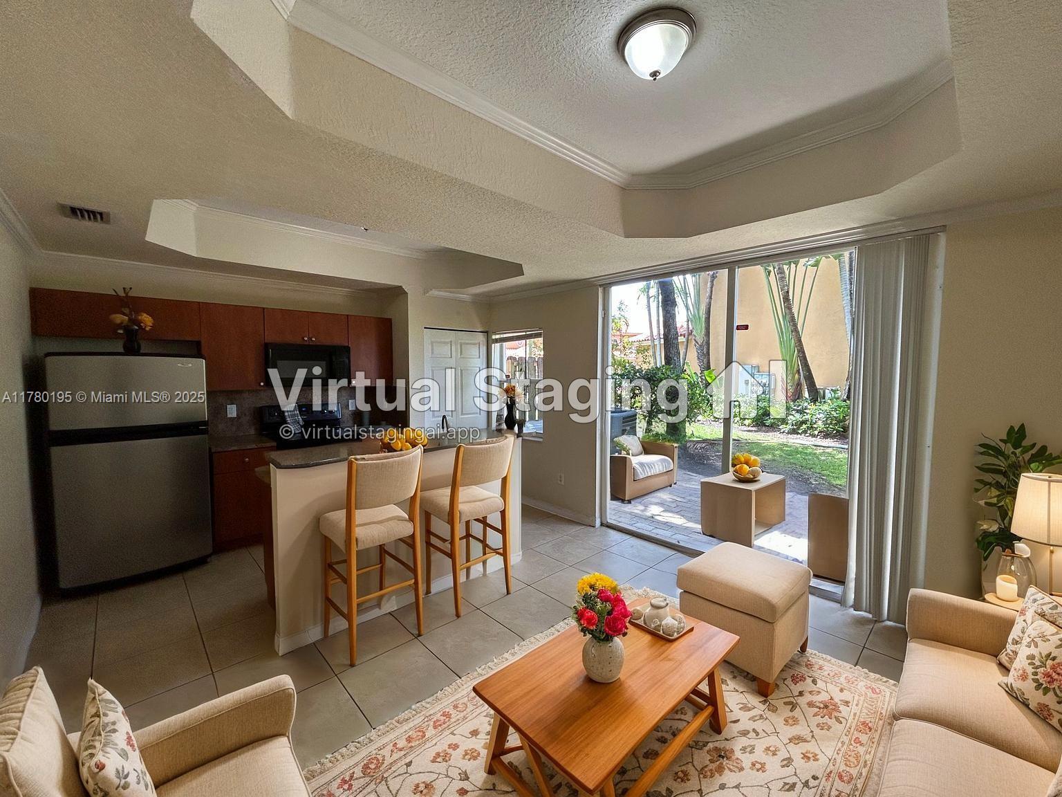 Open-concept living area at 2279 Anchor Ct - Condo in Dania Beach