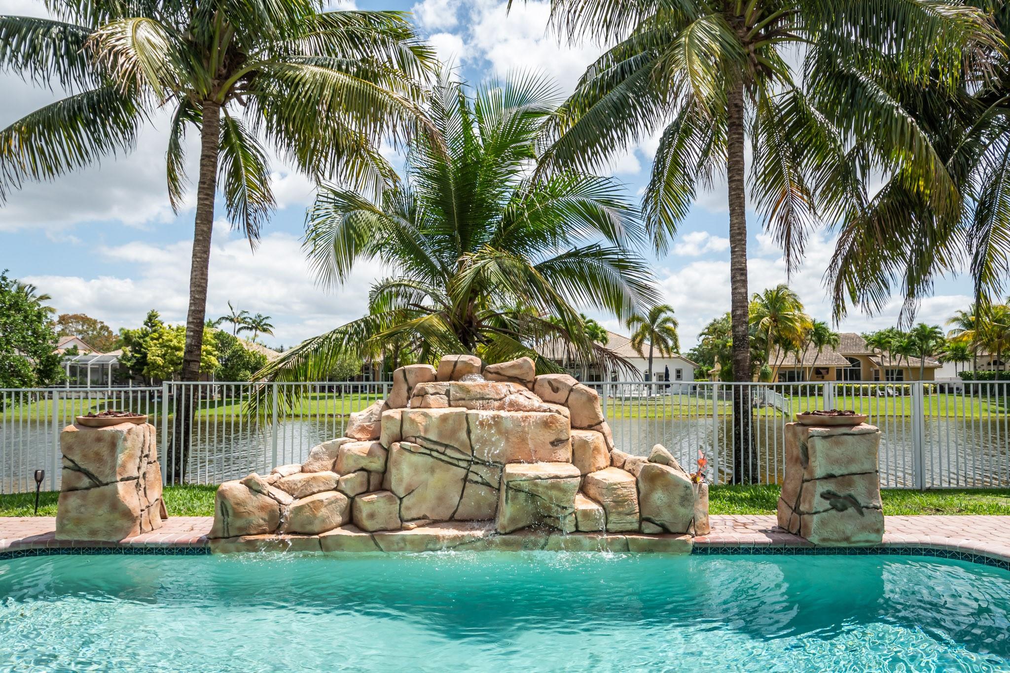 Waterfall & Fire features