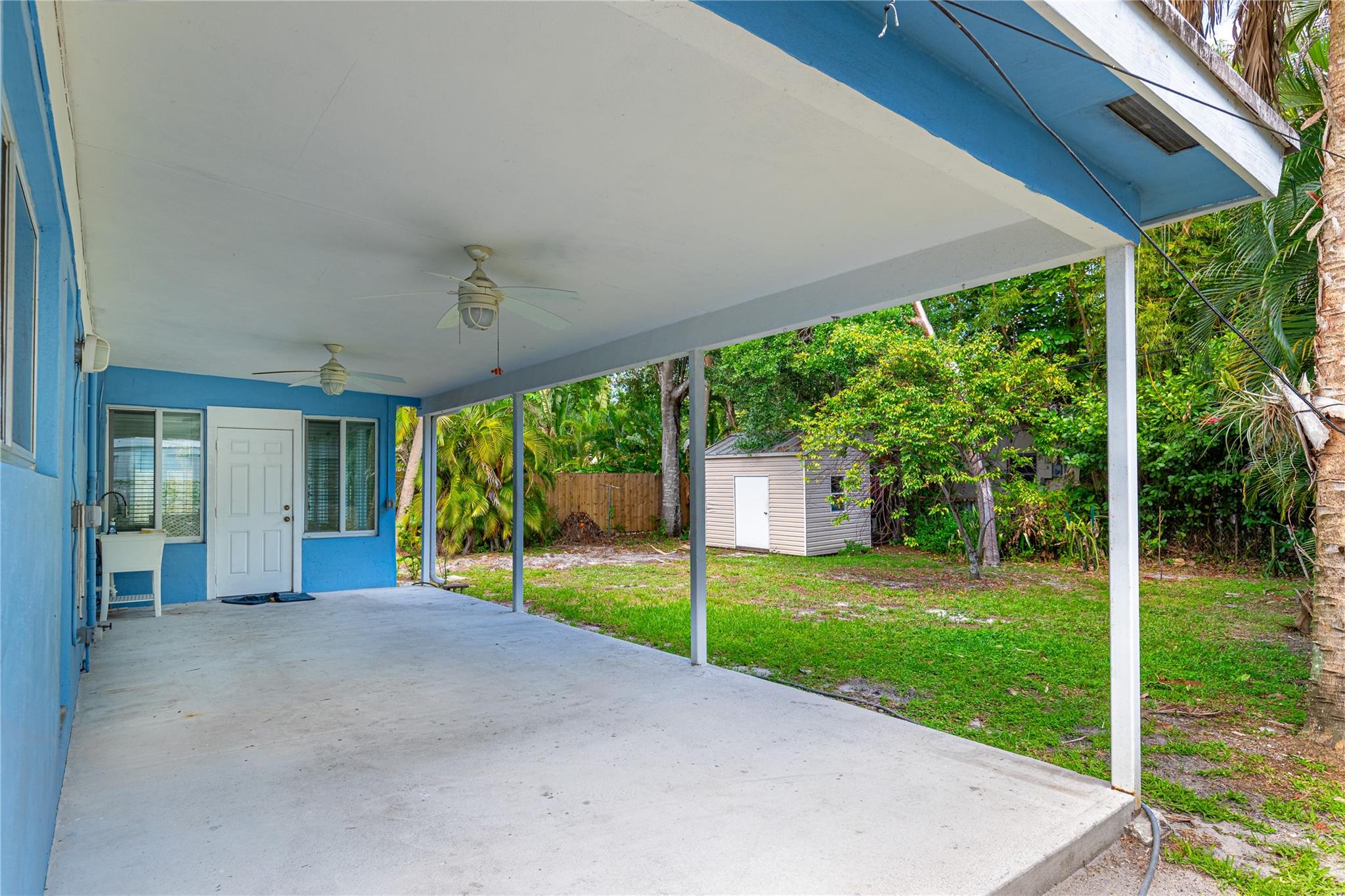 500sf covered patio with plumbing and electric - great for entertaining