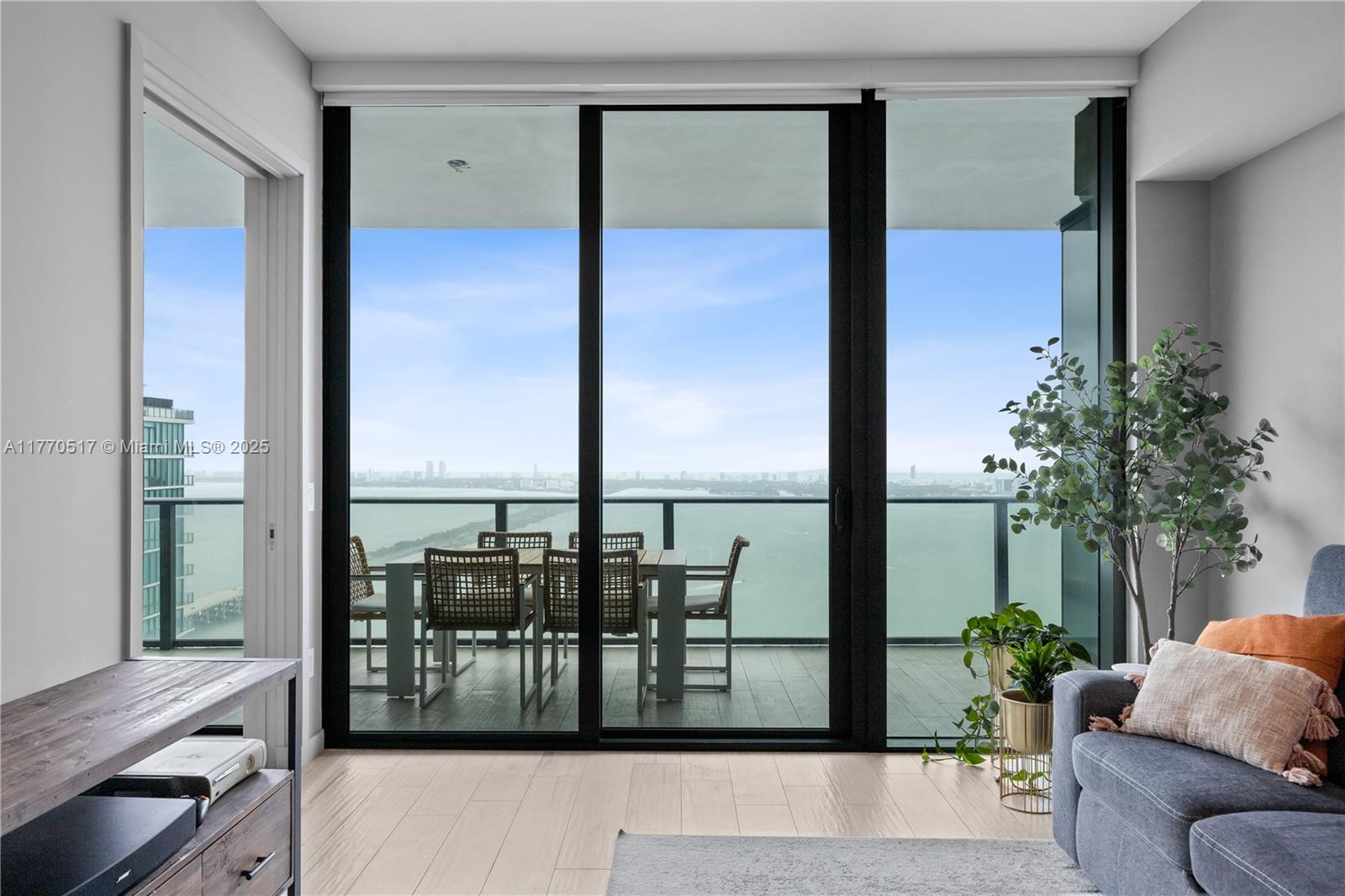 Stunning 2 bed / 2 bath + den residence on the 49th floor of Gran Paraiso, includes floor-to-ceiling windows with breathtaking views of Biscayne Bay and the Atlantic Ocean. This beautifully finished unit features elegant porcelain floors, custom-built closets, 10-foot ceilings, Wolf and Sub-Zero appliances, and motorized shades throughout.
Gran Paraiso offers an unparalleled lifestyle with world-class amenities: a bayfront lagoon-style pool, jacuzzi, tennis courts, spa with Hamam-style heated stone, massage rooms, theater, party lounge, arcade, golf simulator, bowling alley, co-working space, wine cellar, spinning room, and yoga room. Ideally located in the heart of the Paraiso District in Edgewater with access to a dog park, kids’ park, and the acclaimed AMARA restaurant.
Easy to show!