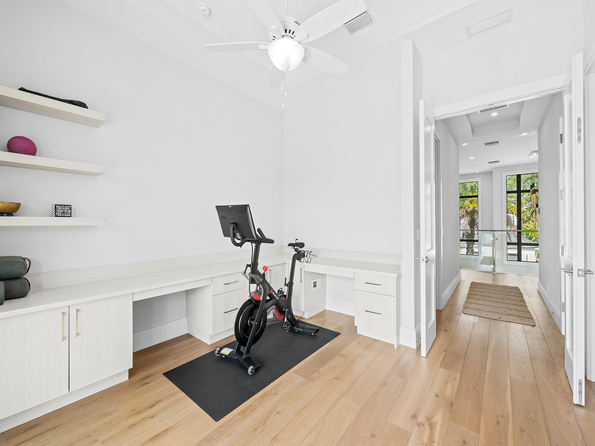 This versatile bedroom can easily transform into a gym, office, or whatever space suits your lifestyle