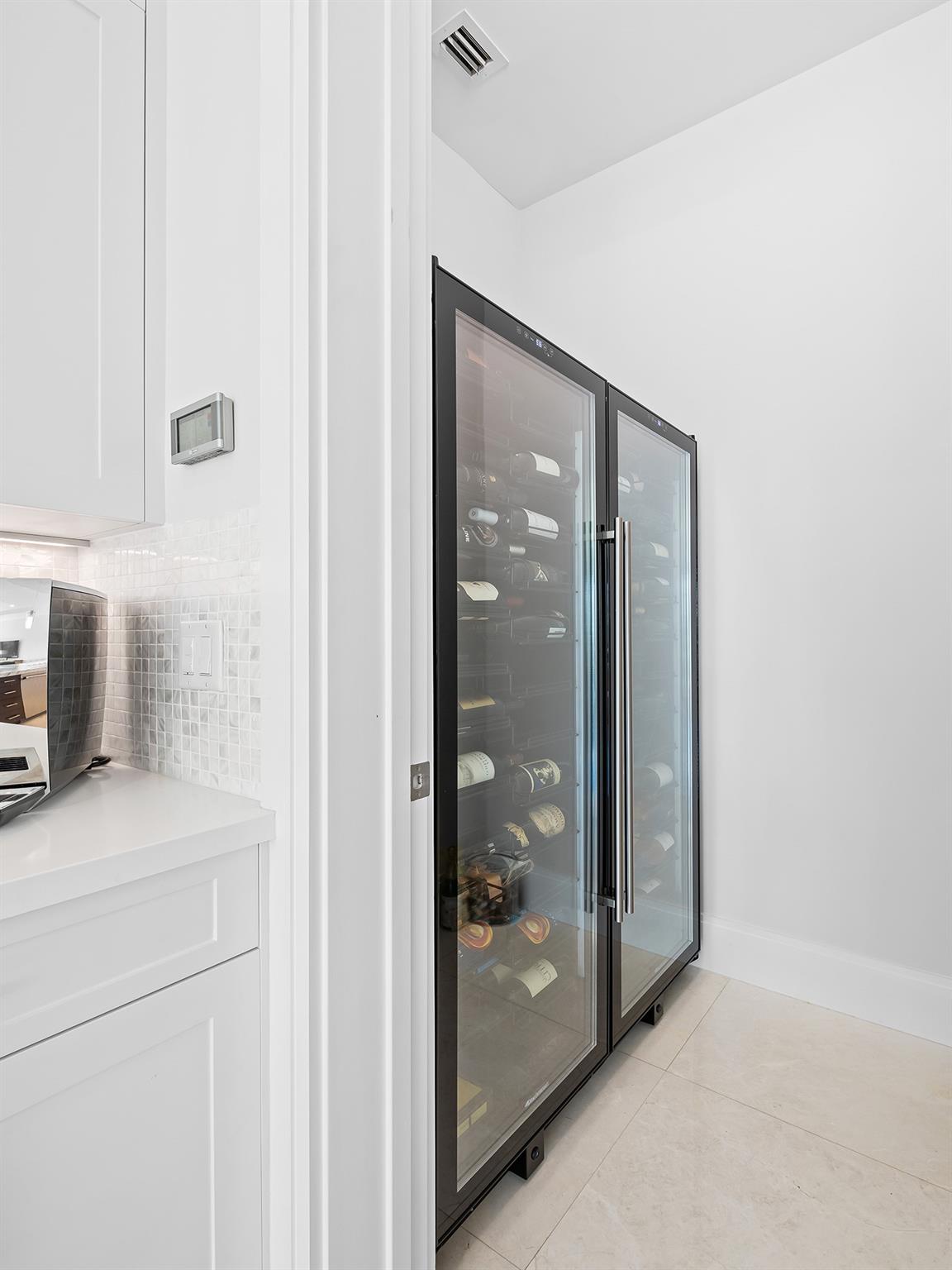 Wine cooler room.